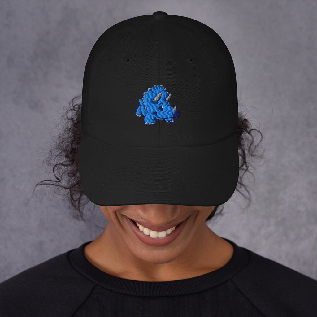 PixelTRex™ – Trike the Triceratops Embroidered Baseball Cap