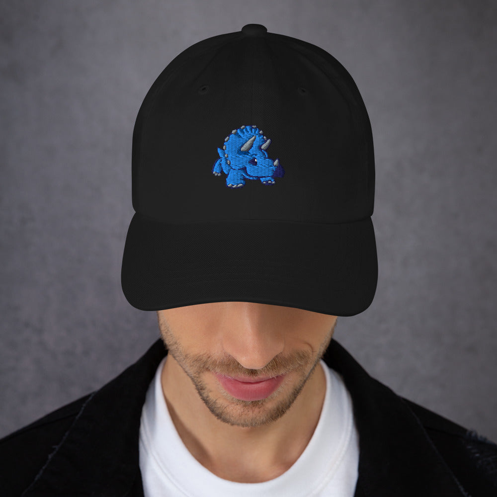 PixelTRex™ – Trike the Triceratops Embroidered Baseball Cap