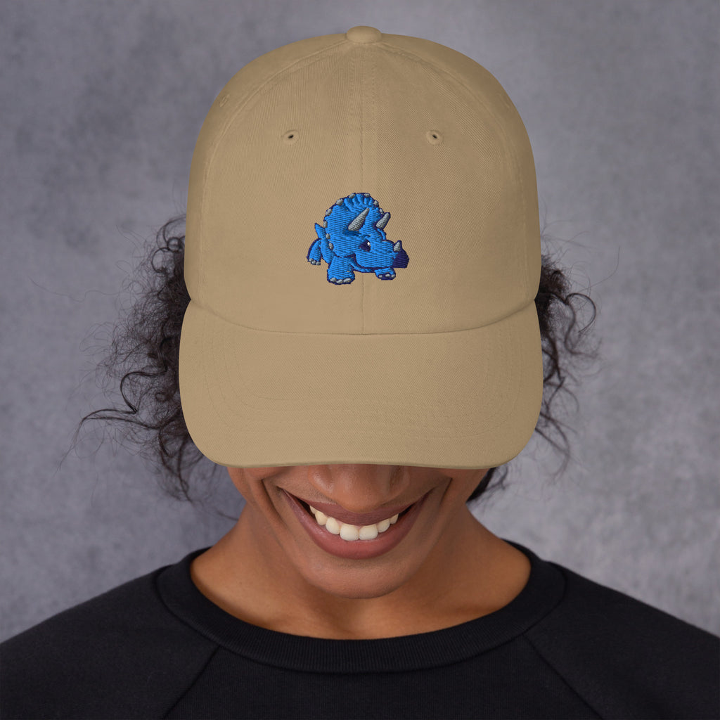 PixelTRex™ – Trike the Triceratops Embroidered Baseball Cap
