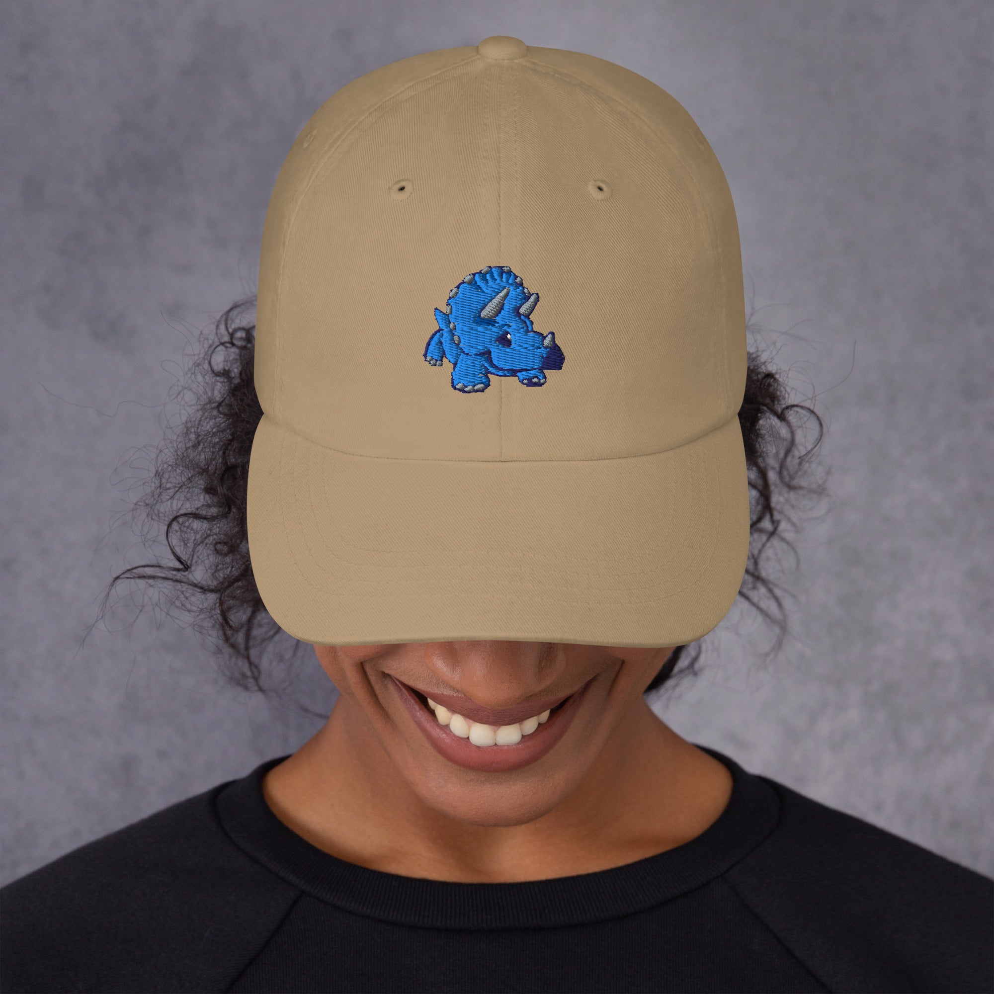 PixelTRex™ – Trike the Triceratops Embroidered Baseball Cap