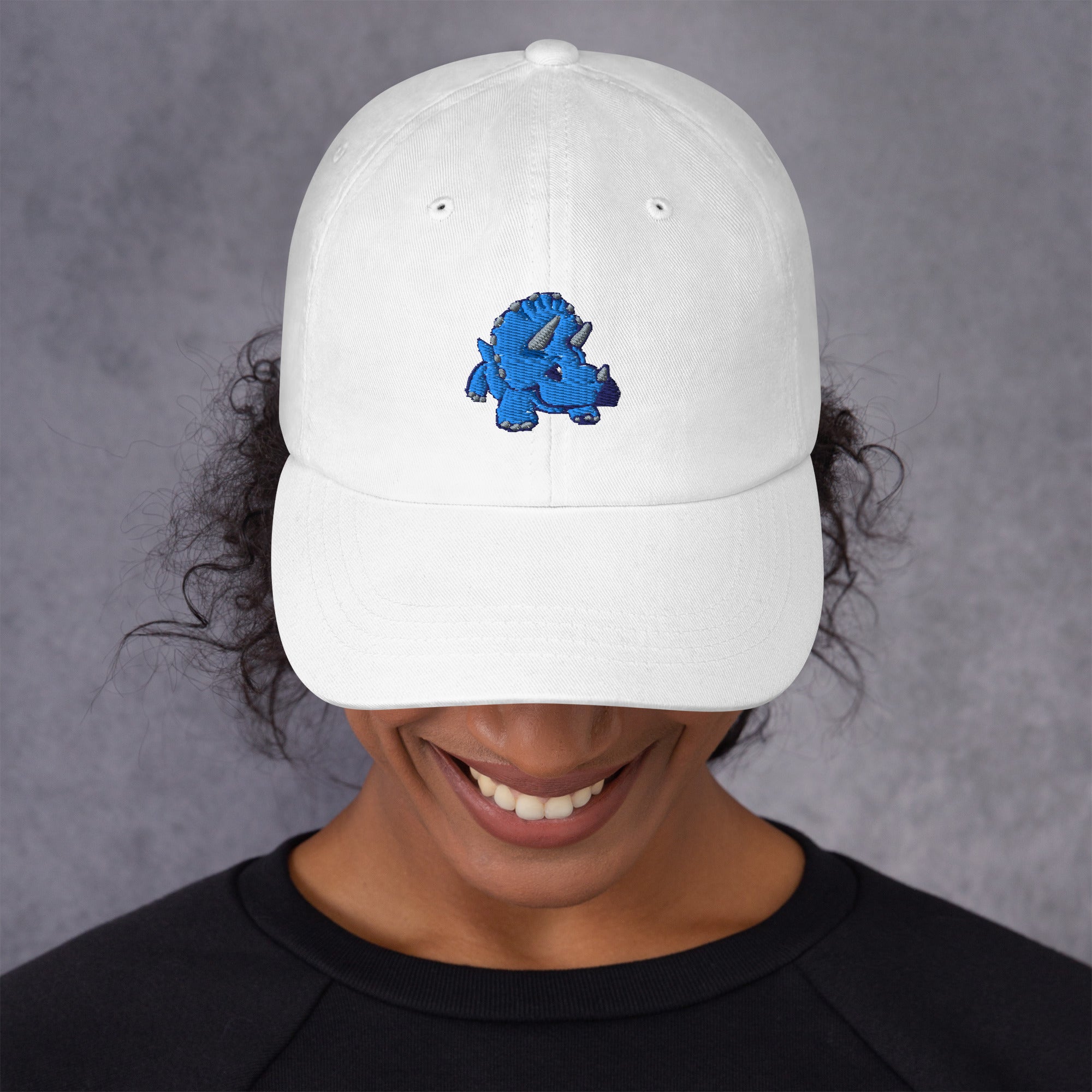 PixelTRex™ – Trike the Triceratops Embroidered Baseball Cap