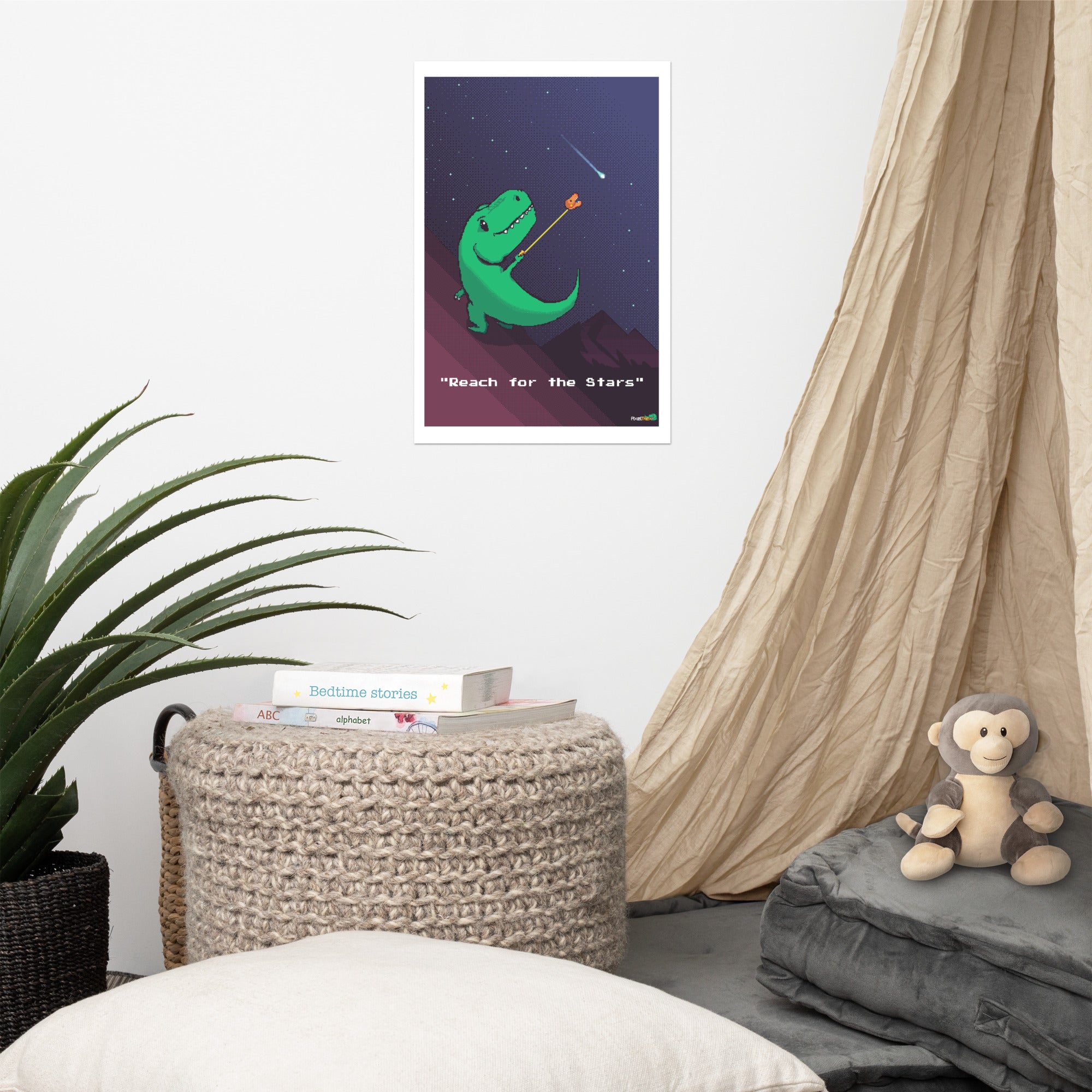 PixelTRex™ - Trex "Reach for the Stars" Poster