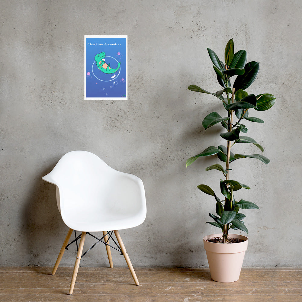 PixelTRex™ – Mosa “Floating Around” Poster