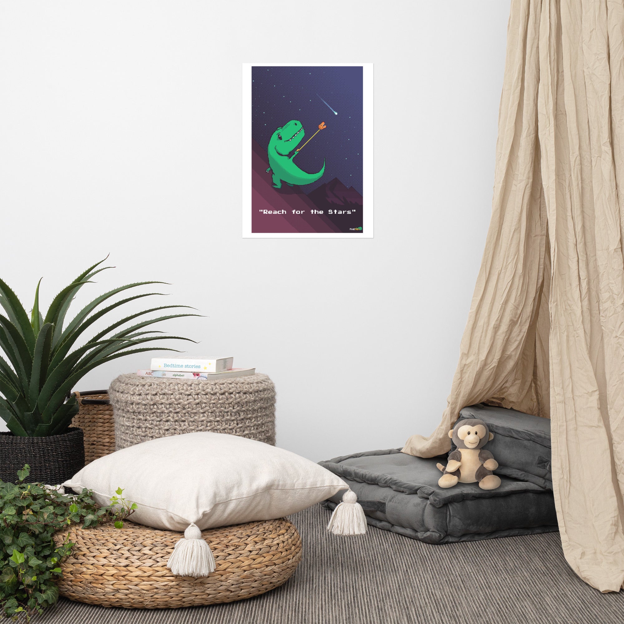 PixelTRex™ - Trex "Reach for the Stars" Poster