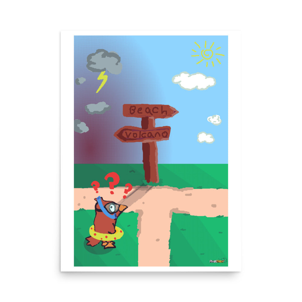 PixelTRex™ - Doug “Which way again?” Poster