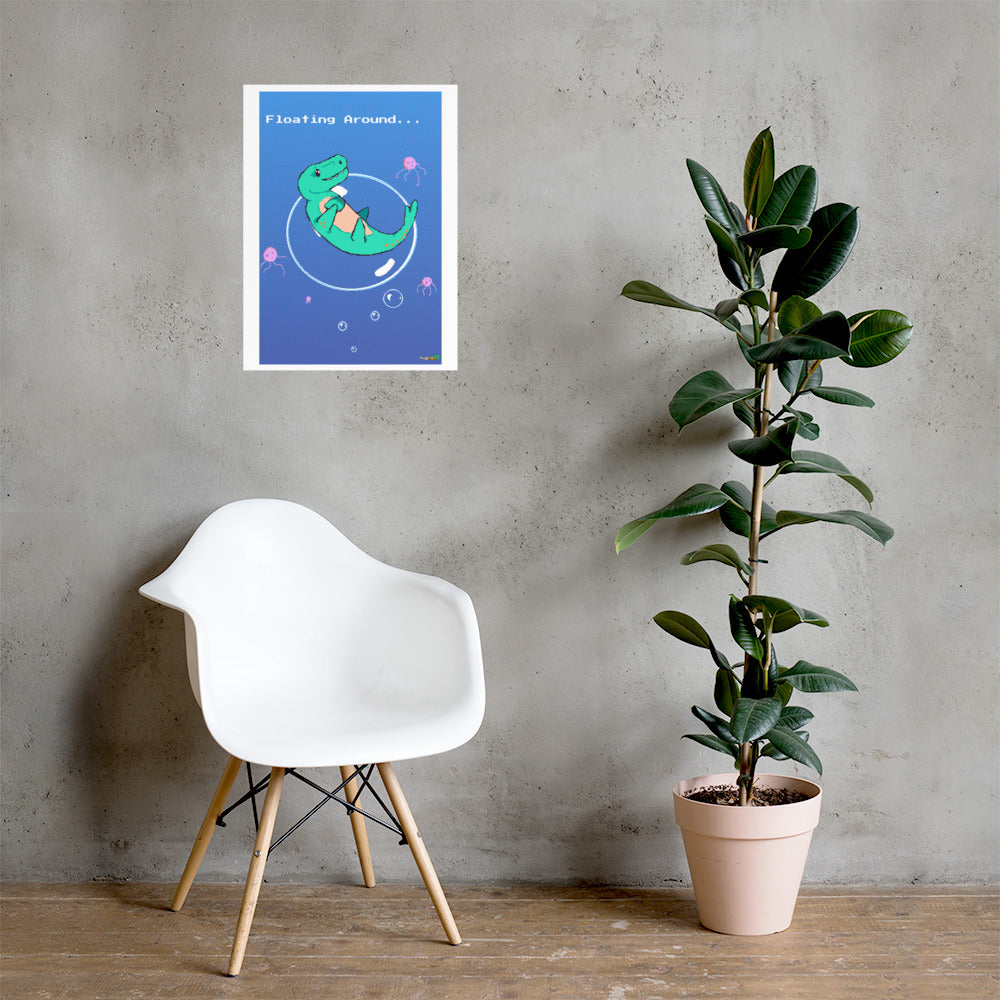 PixelTRex™ – Mosa “Floating Around” Poster