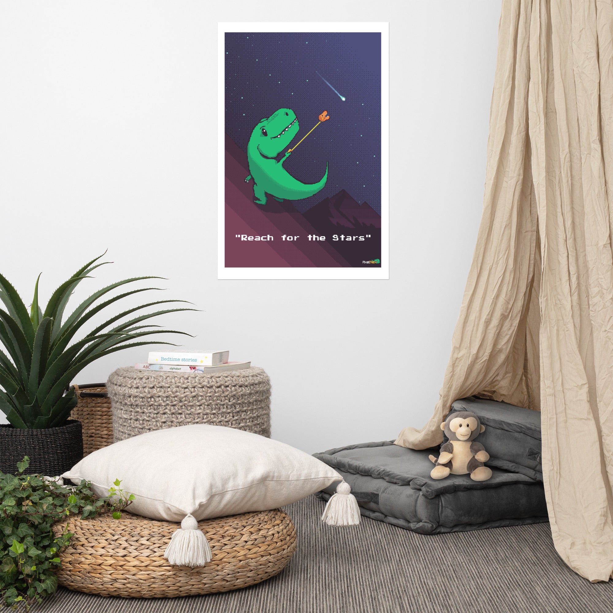 PixelTRex™ - Trex "Reach for the Stars" Poster