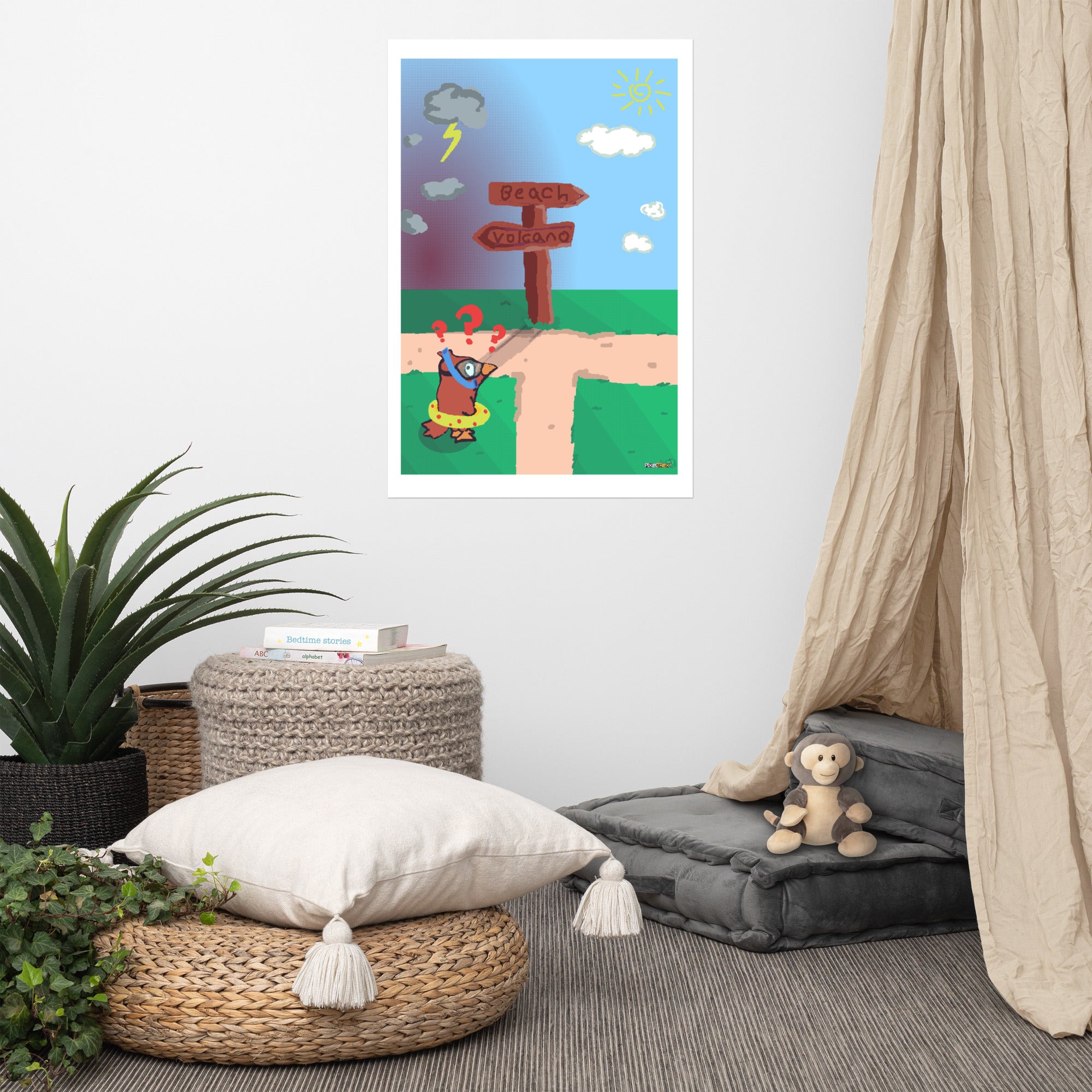 PixelTRex™ - Doug “Which way again?” Poster