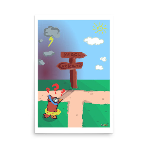 PixelTRex™ - Doug “Which way again?” Poster