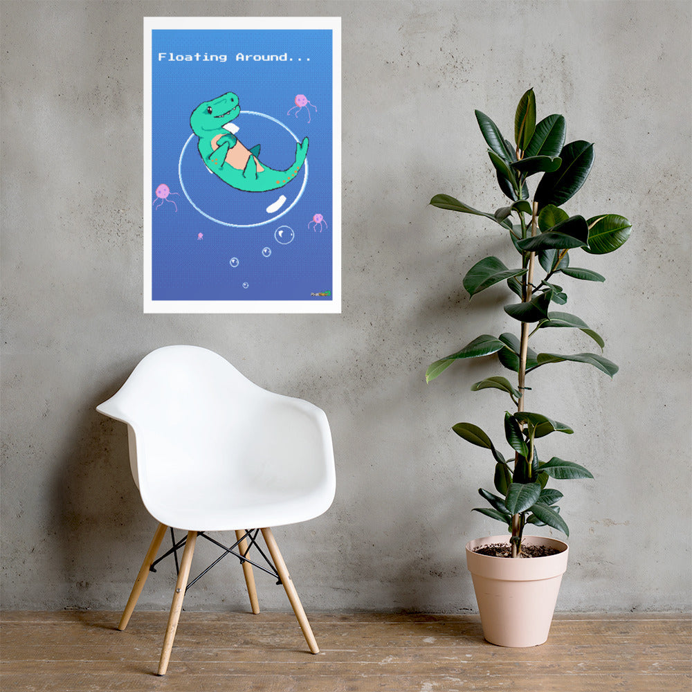 PixelTRex™ – Mosa “Floating Around” Poster