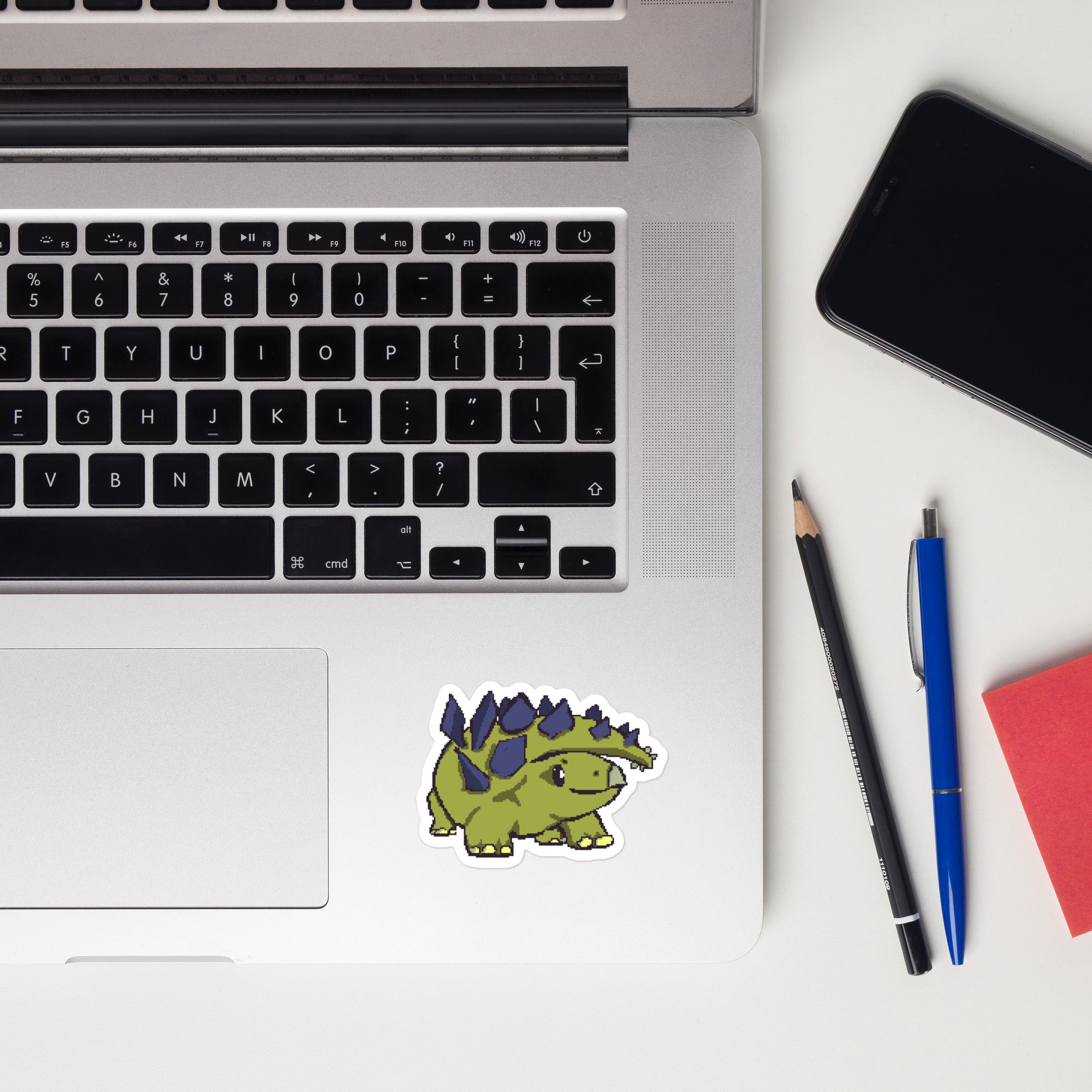 PixelTRex™ – Stego the Stegosaurus Pixel Dinosaur Sticker