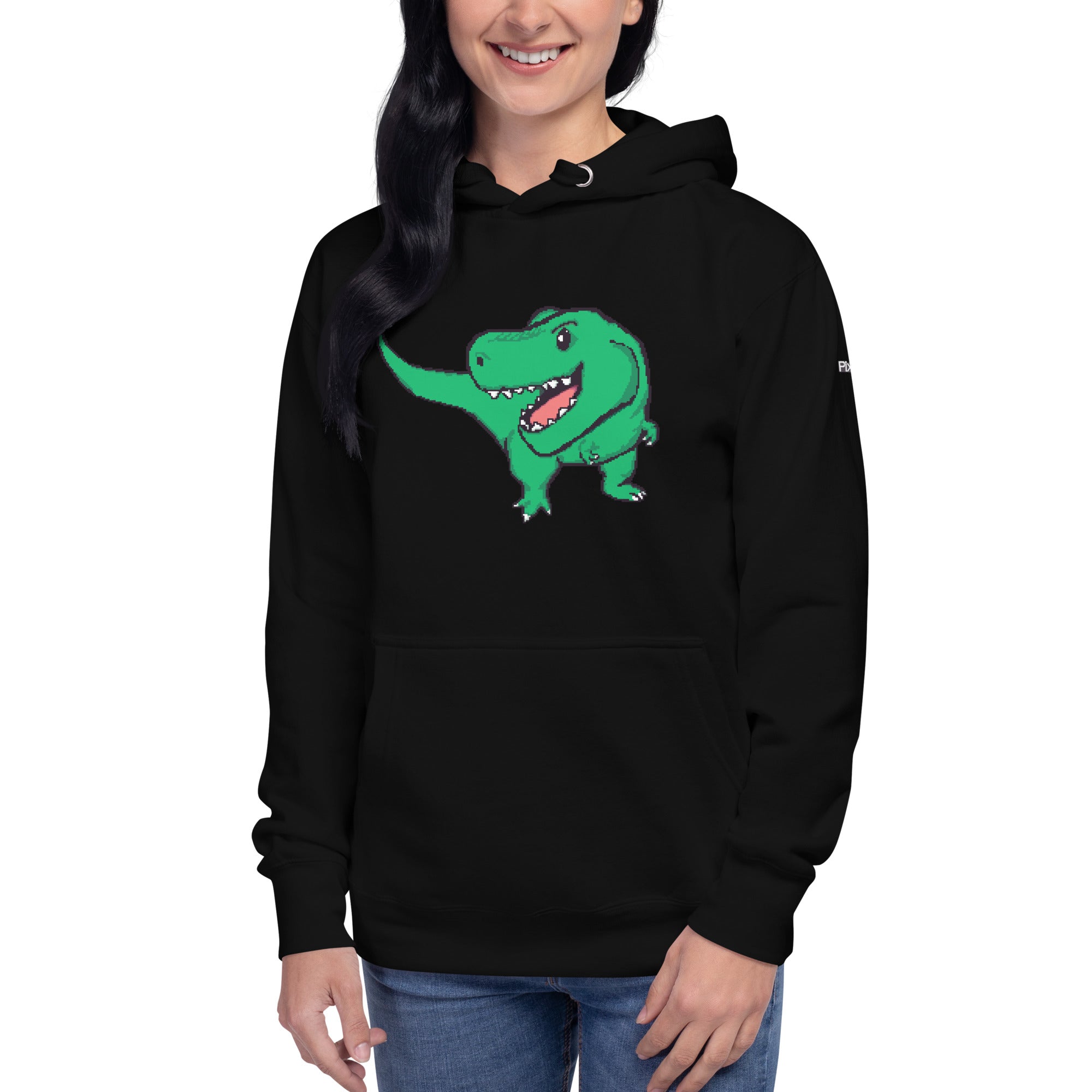 PixelTRex™ – Trex the T-Rex Pixel Dinosaur Hoodie