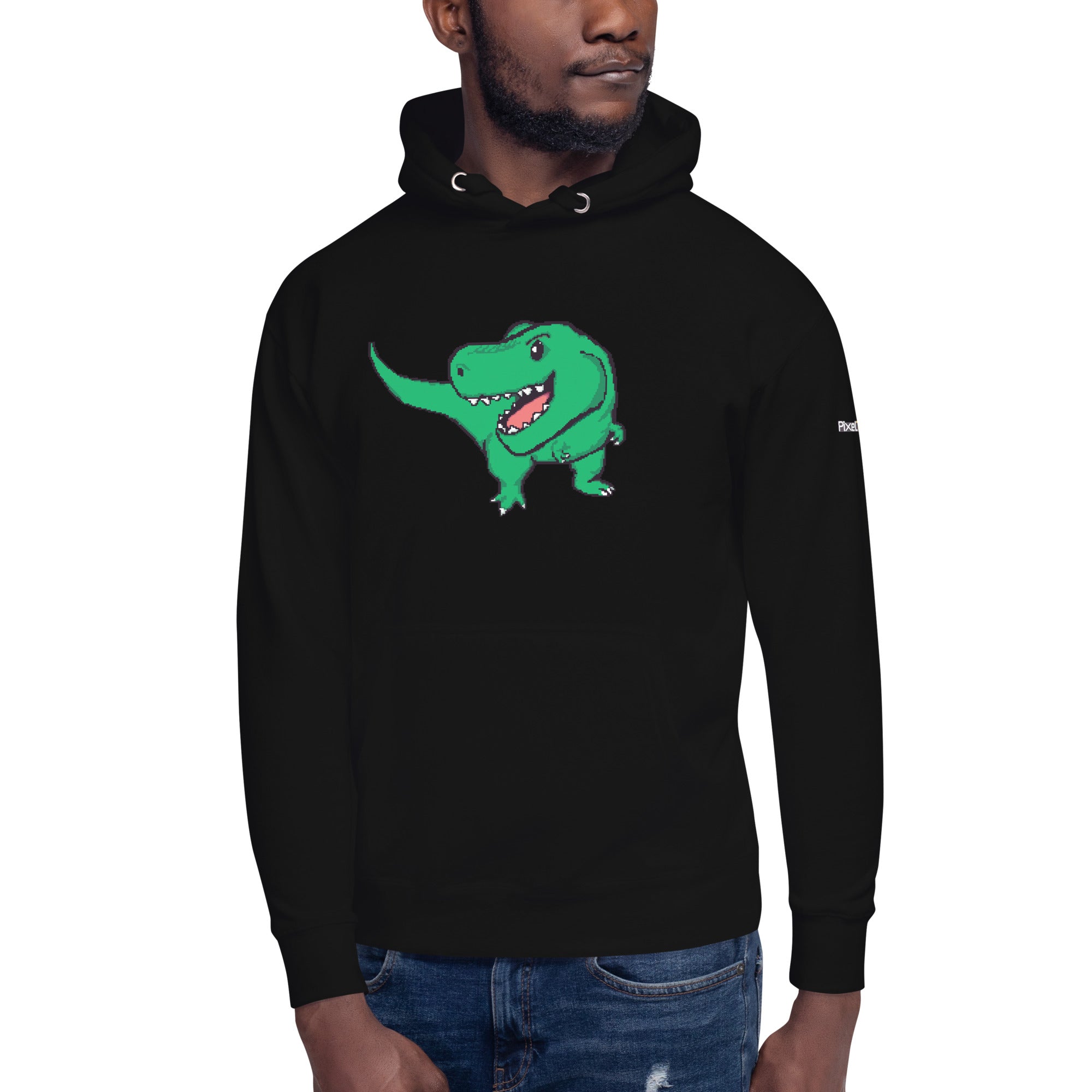PixelTRex™ – Trex the T-Rex Pixel Dinosaur Hoodie