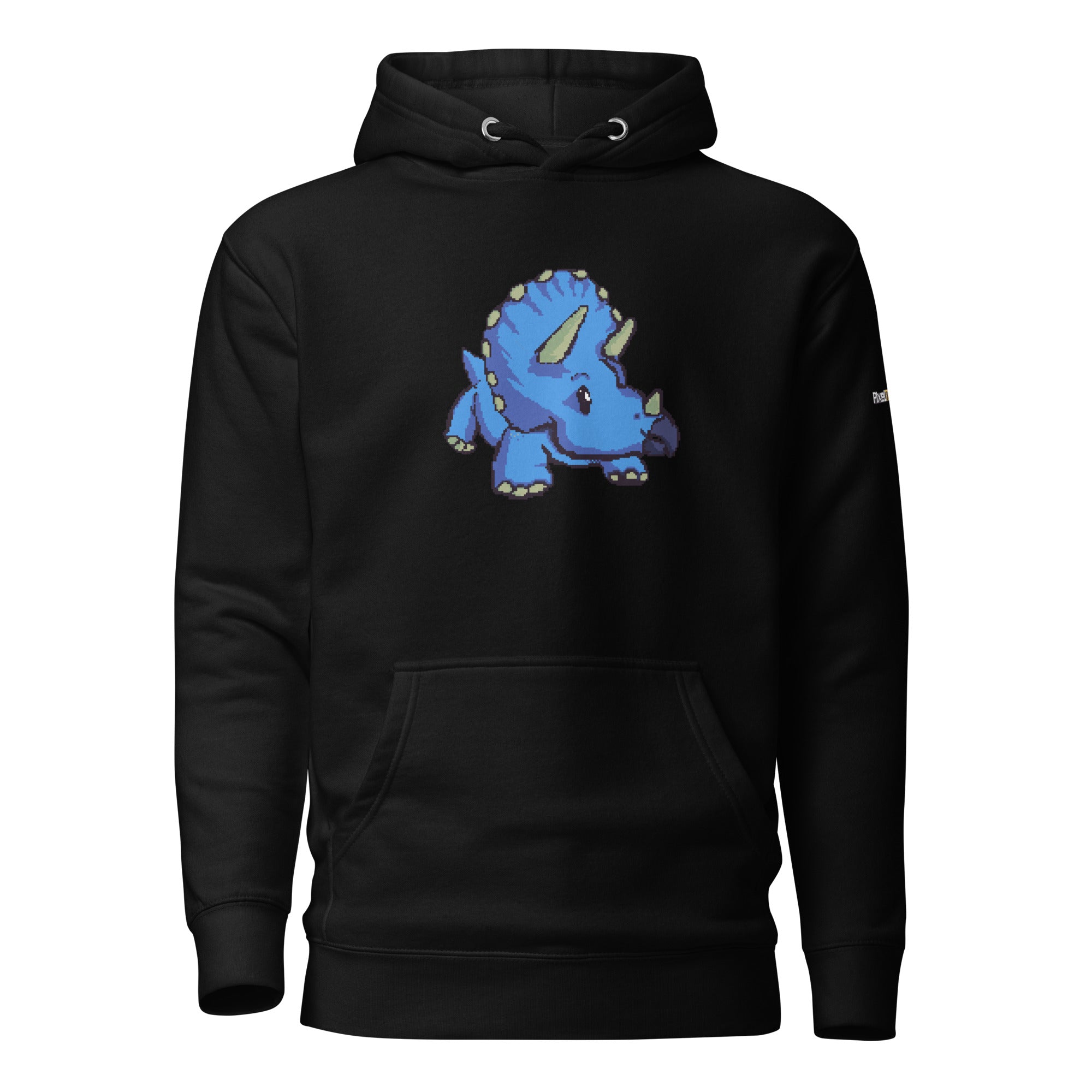 PixelTRex™ – Trike the Triceratops Pixel Dinosaur Hoodie