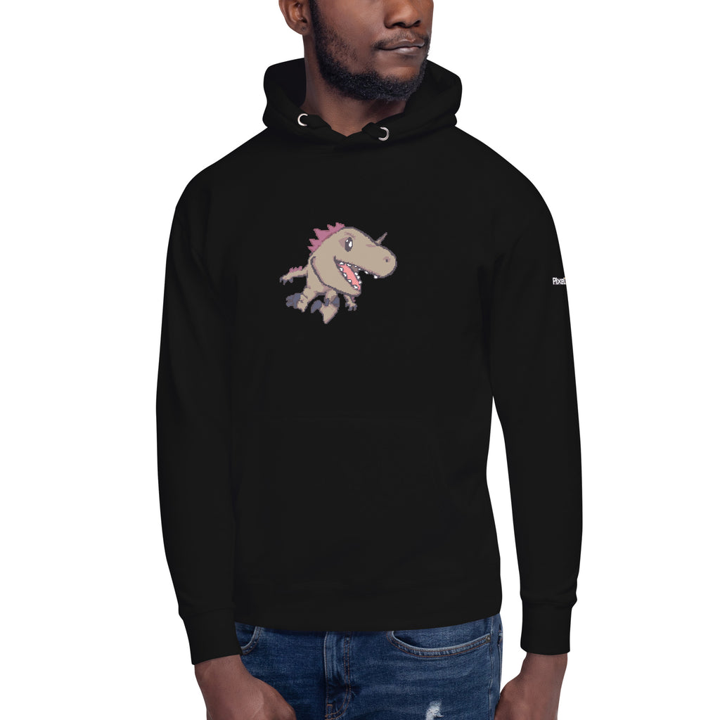 PixelTRex™ – Rap the Raptor Pixel Dinosaur Hoodie