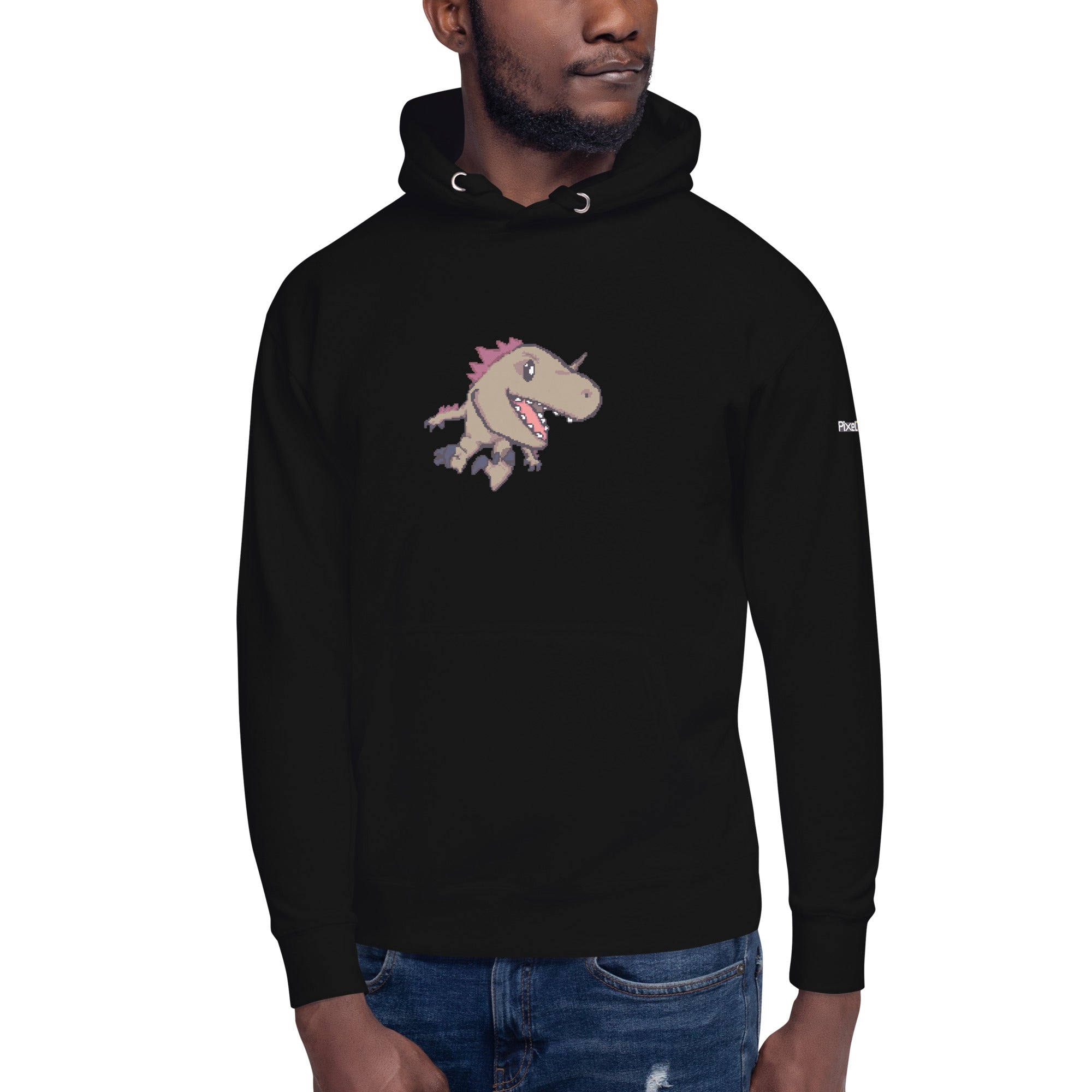 PixelTRex™ – Rap the Raptor Pixel Dinosaur Hoodie