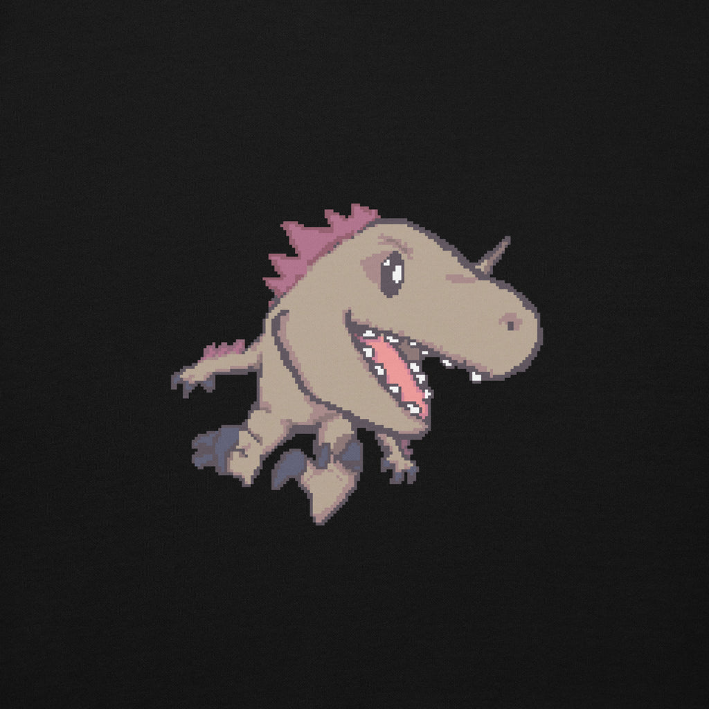 PixelTRex™ – Rap the Raptor Pixel Dinosaur Hoodie