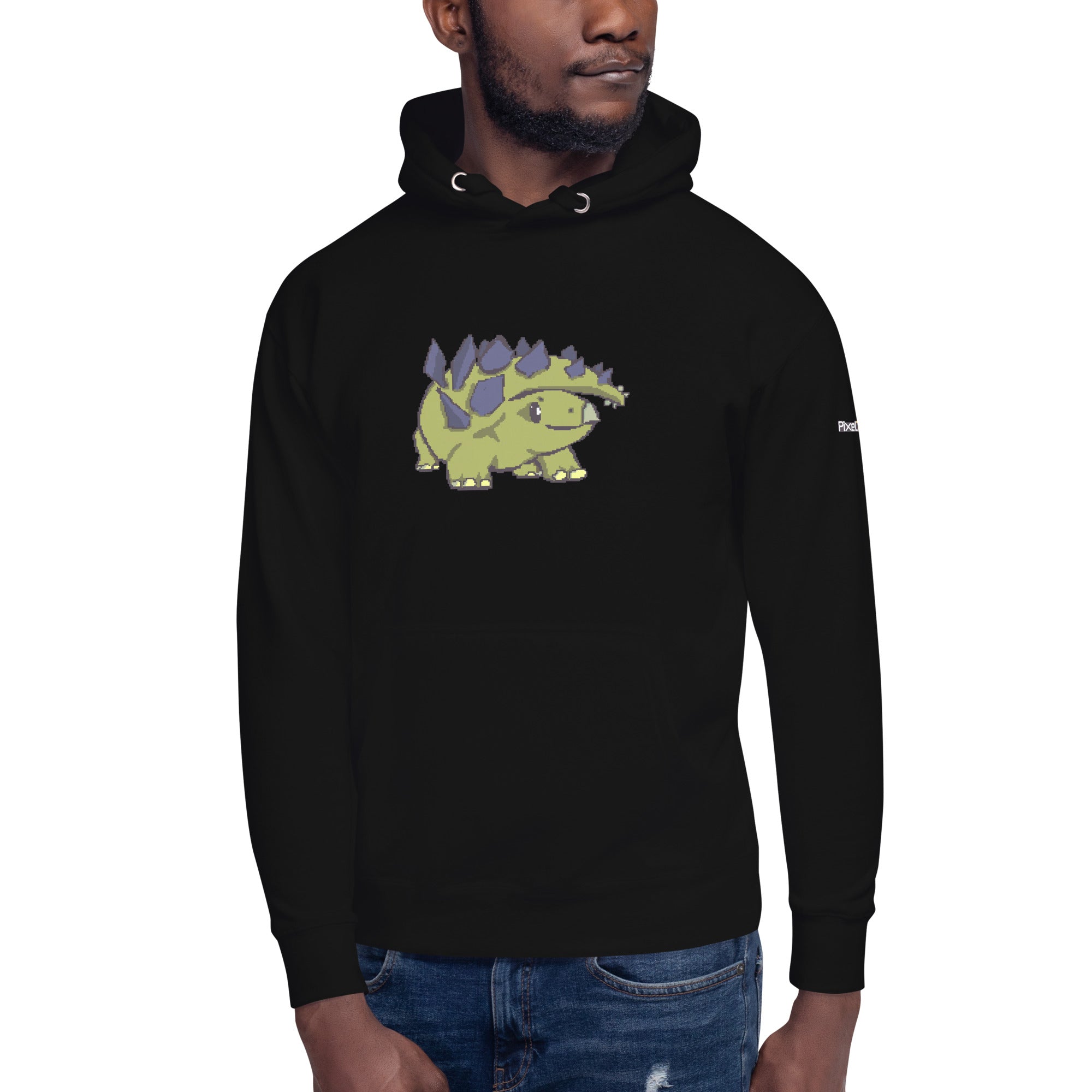 PixelTRex™ – Stego the Stegosaurus Pixel Dinosaur Hoodie