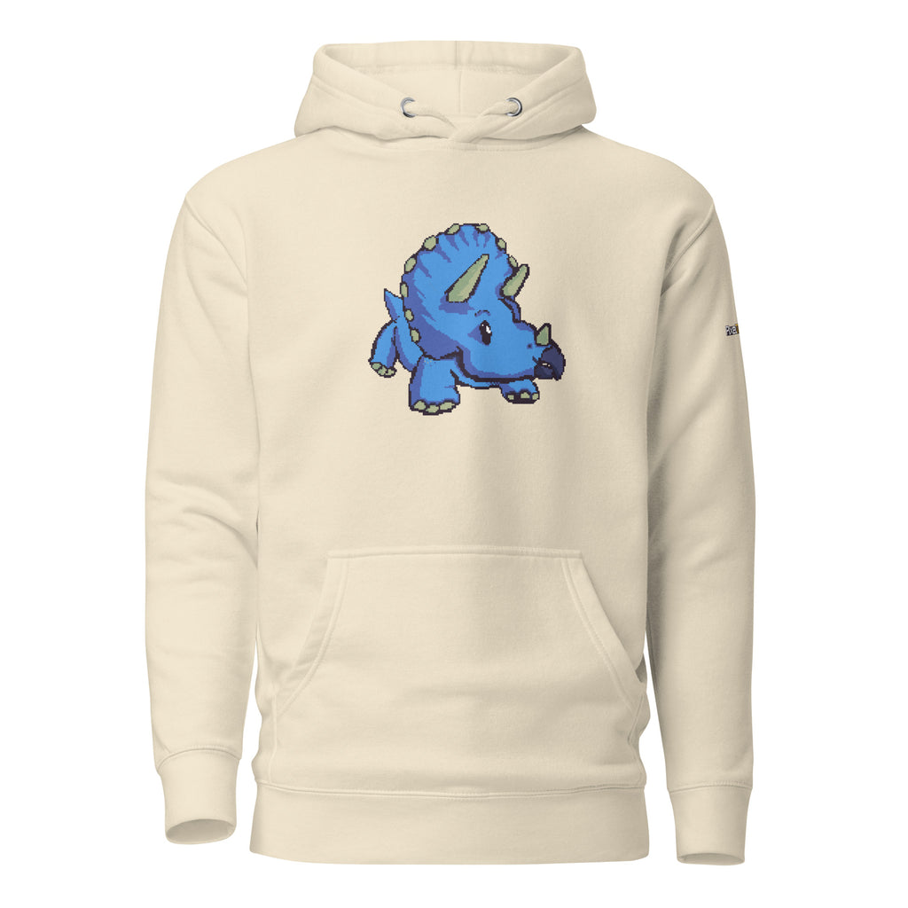 PixelTRex™ – Trike the Triceratops Pixel Dinosaur Hoodie