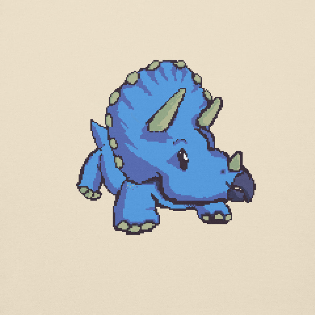 PixelTRex™ – Trike the Triceratops Pixel Dinosaur Hoodie
