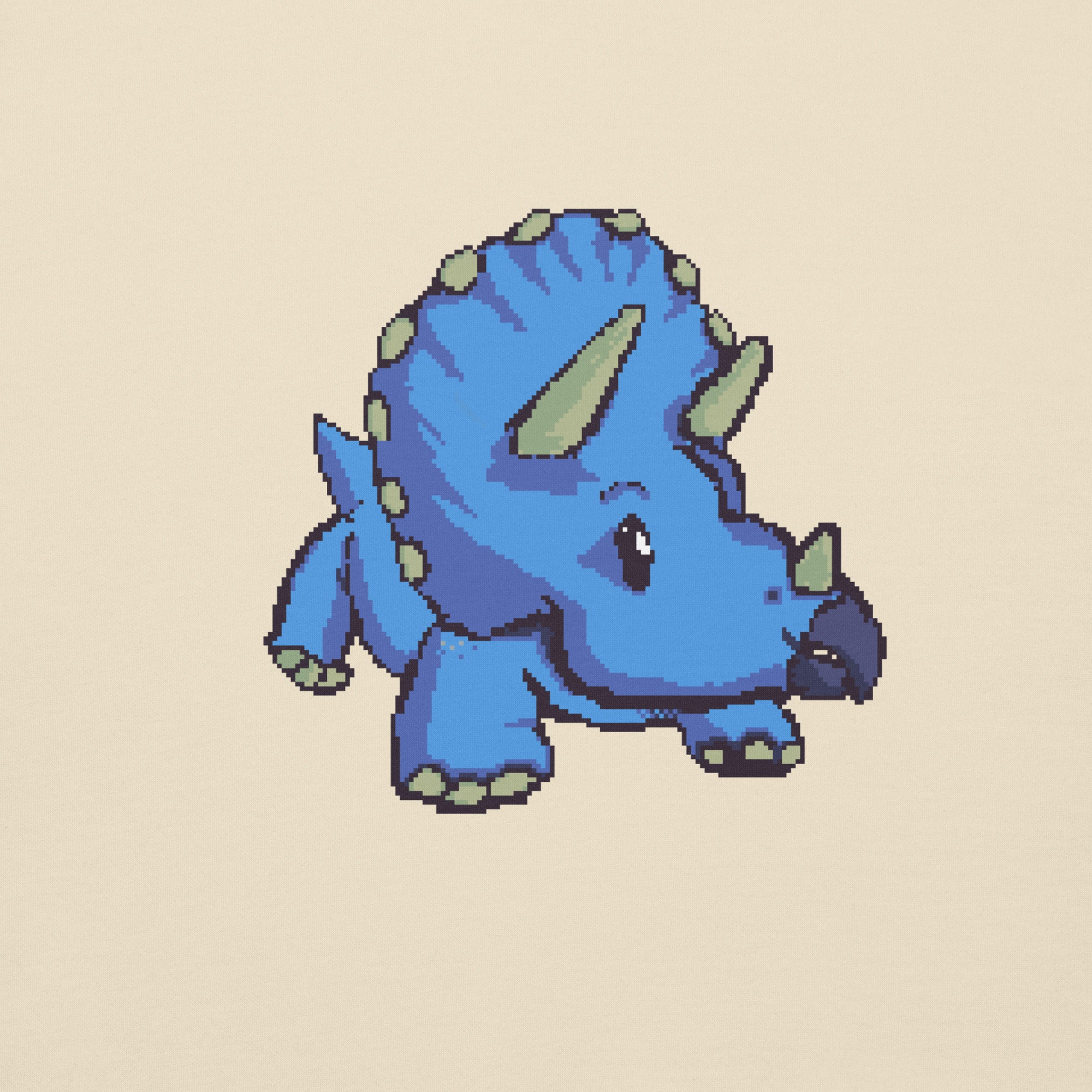 PixelTRex™ – Trike the Triceratops Pixel Dinosaur Hoodie