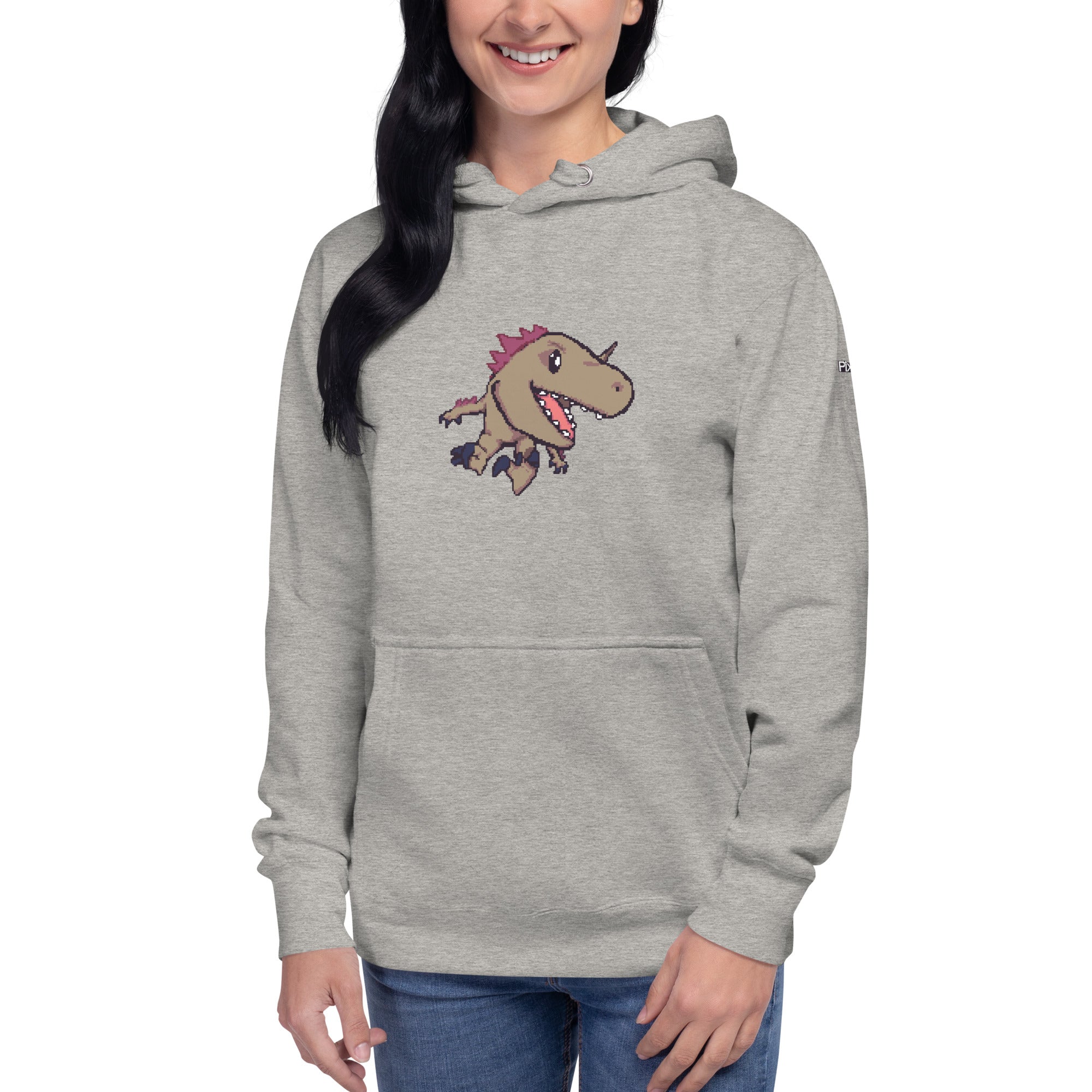 PixelTRex™ – Rap the Raptor Pixel Dinosaur Hoodie