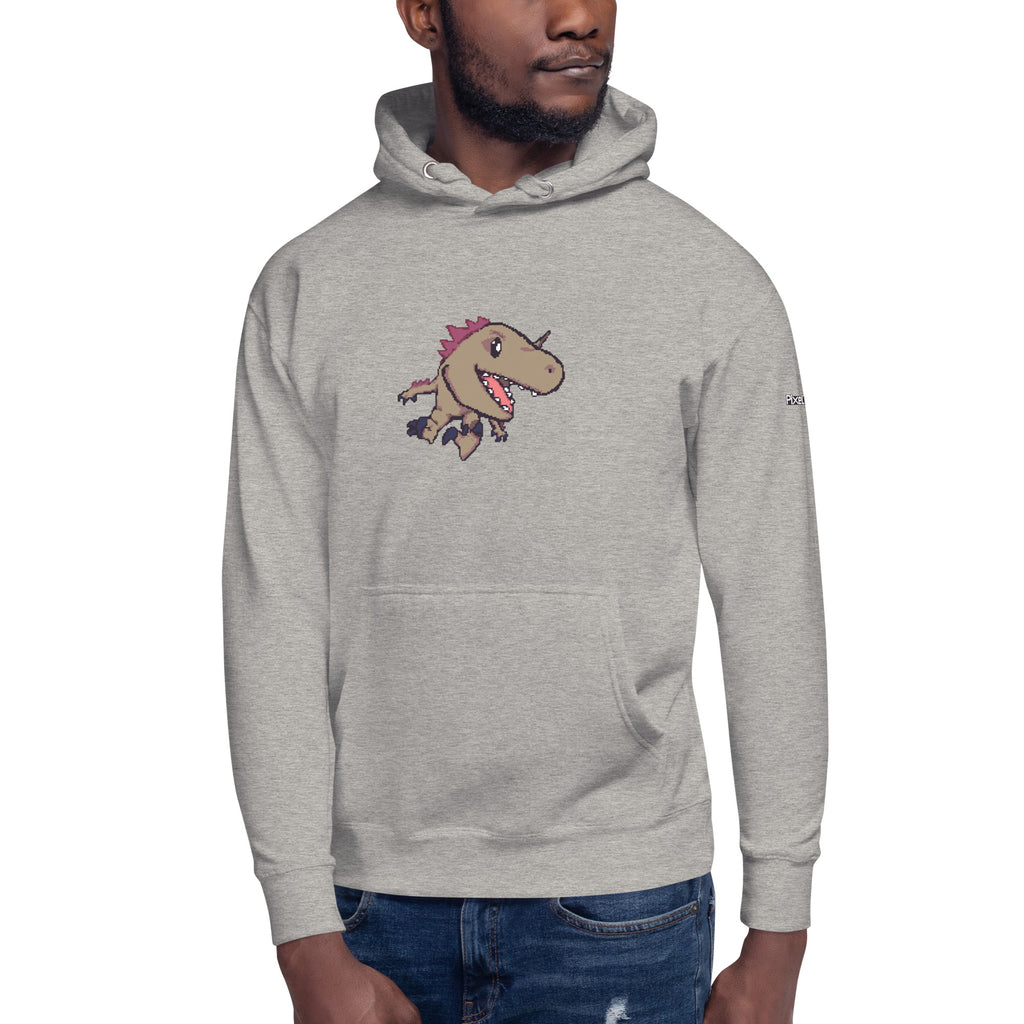PixelTRex™ – Rap the Raptor Pixel Dinosaur Hoodie