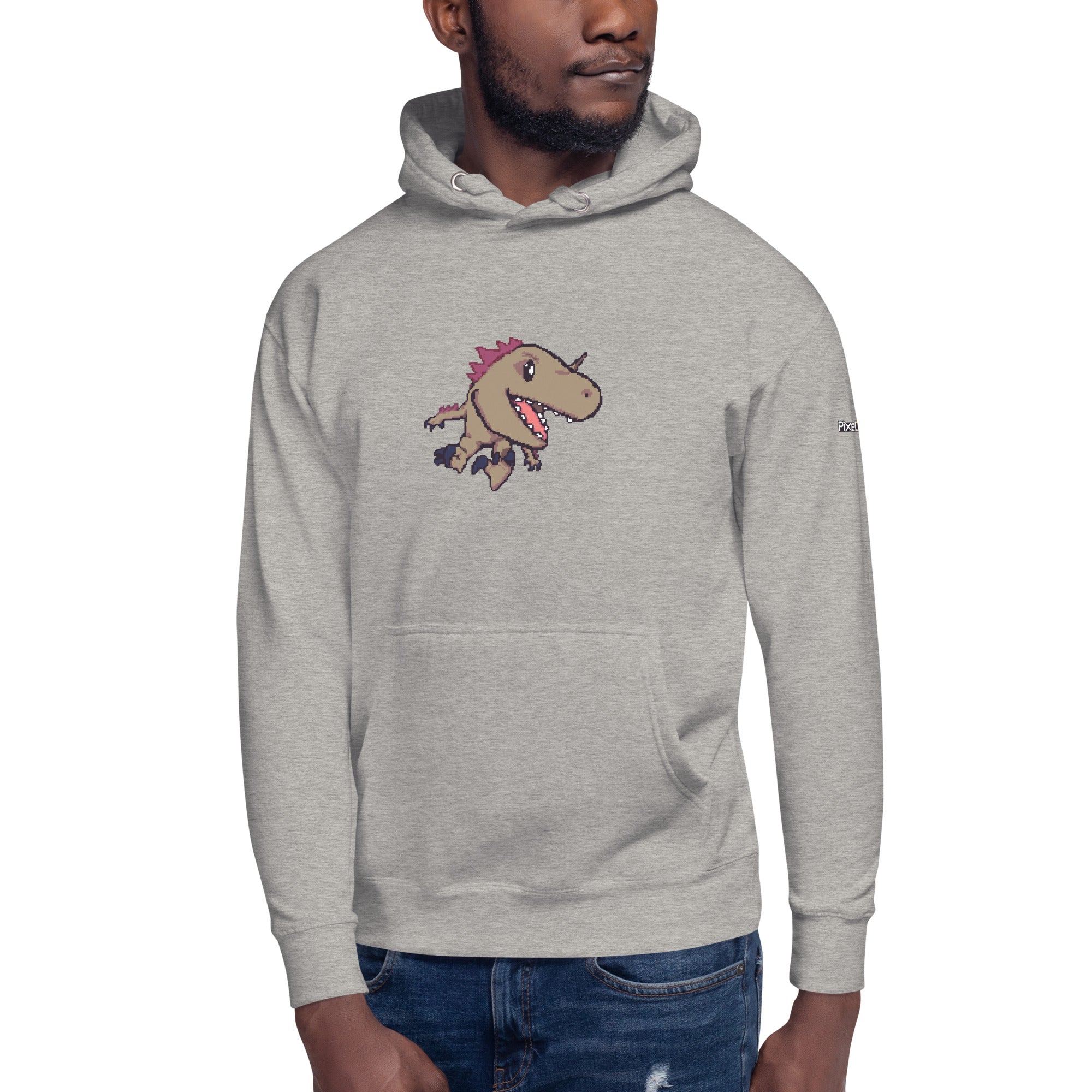 PixelTRex™ – Rap the Raptor Pixel Dinosaur Hoodie