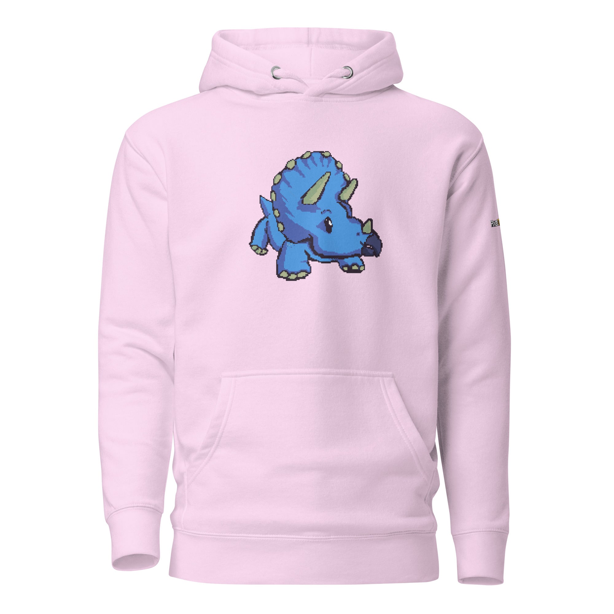 PixelTRex™ – Trike the Triceratops Pixel Dinosaur Hoodie