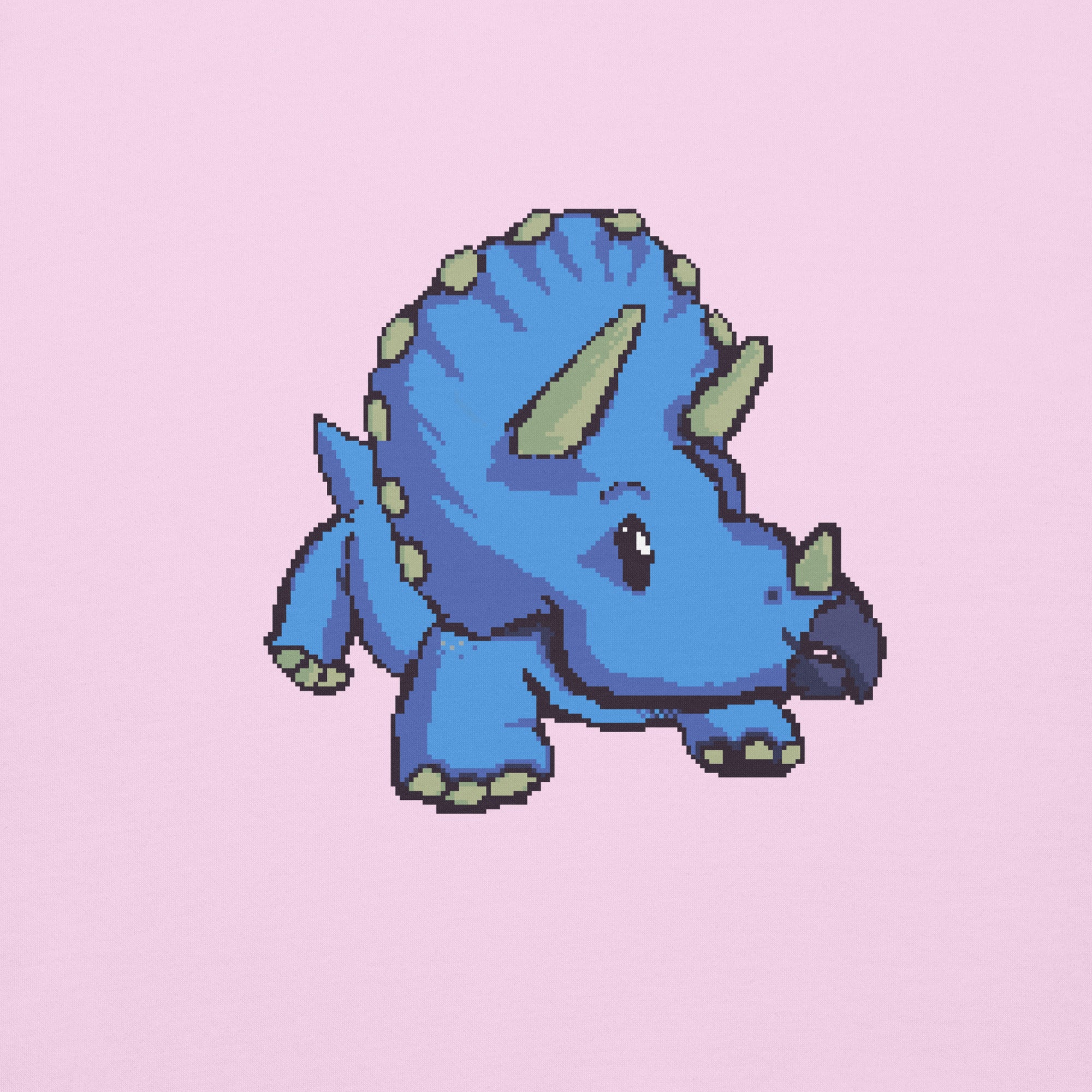 PixelTRex™ – Trike the Triceratops Pixel Dinosaur Hoodie