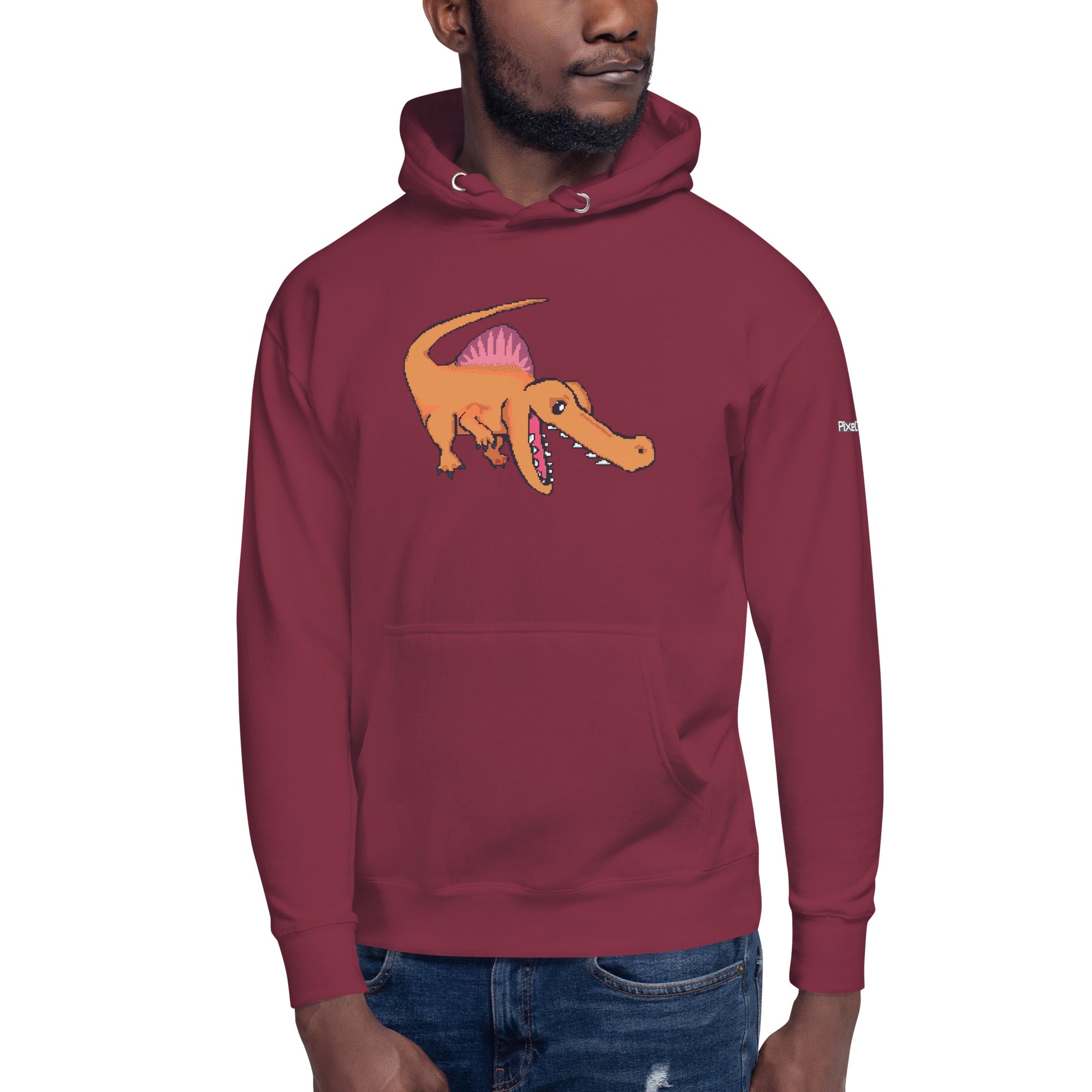 PixelTRex™ – Spino the Spinosaurus Pixel Dinosaur Hoodie