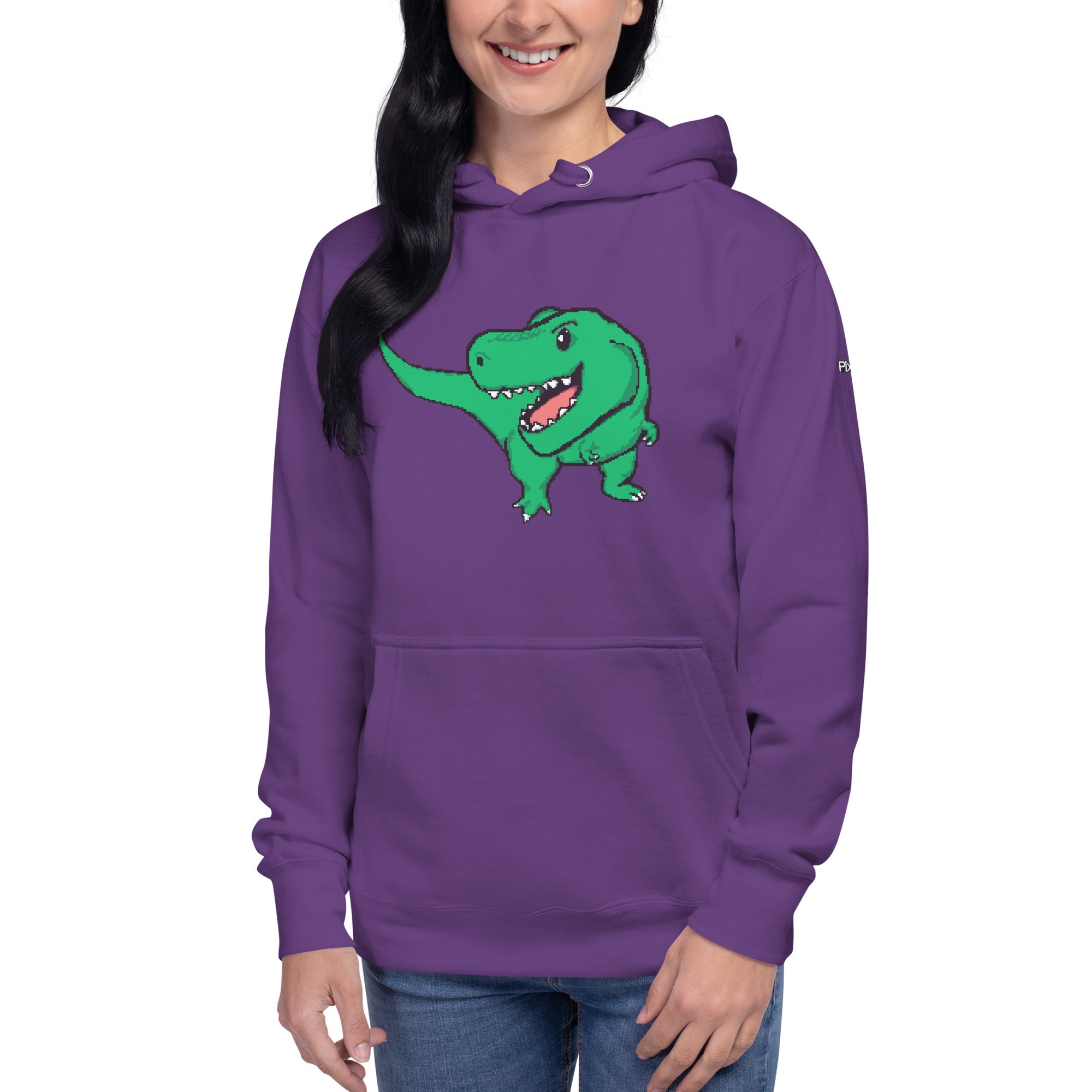 PixelTRex™ – Trex the T-Rex Pixel Dinosaur Hoodie