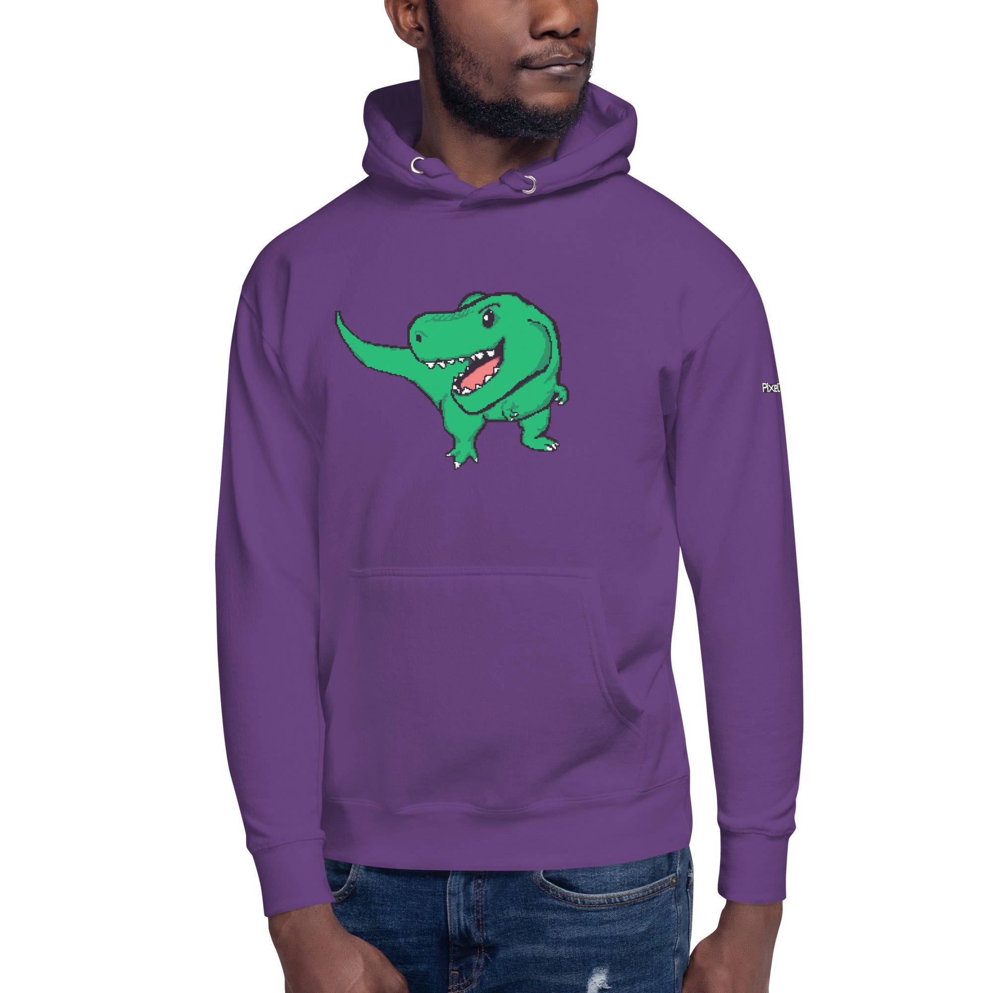PixelTRex™ – Trex the T-Rex Pixel Dinosaur Hoodie