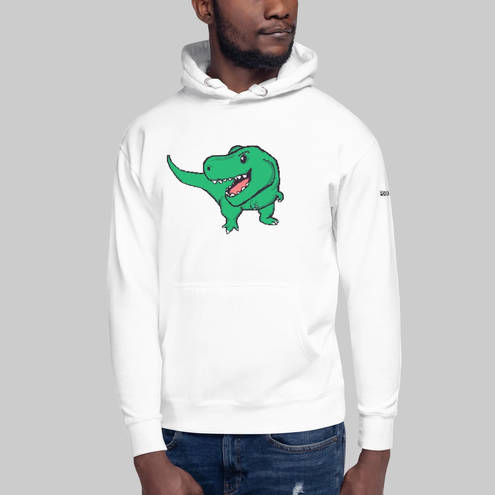 PixelTRex™ – Trex the T-Rex Pixel Dinosaur Hoodie