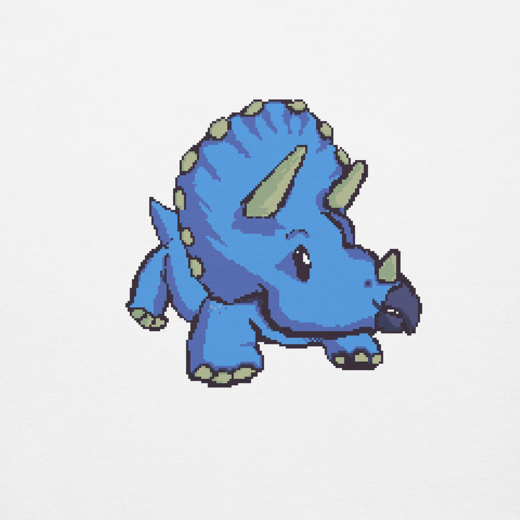 PixelTRex™ – Trike the Triceratops Pixel Dinosaur Hoodie