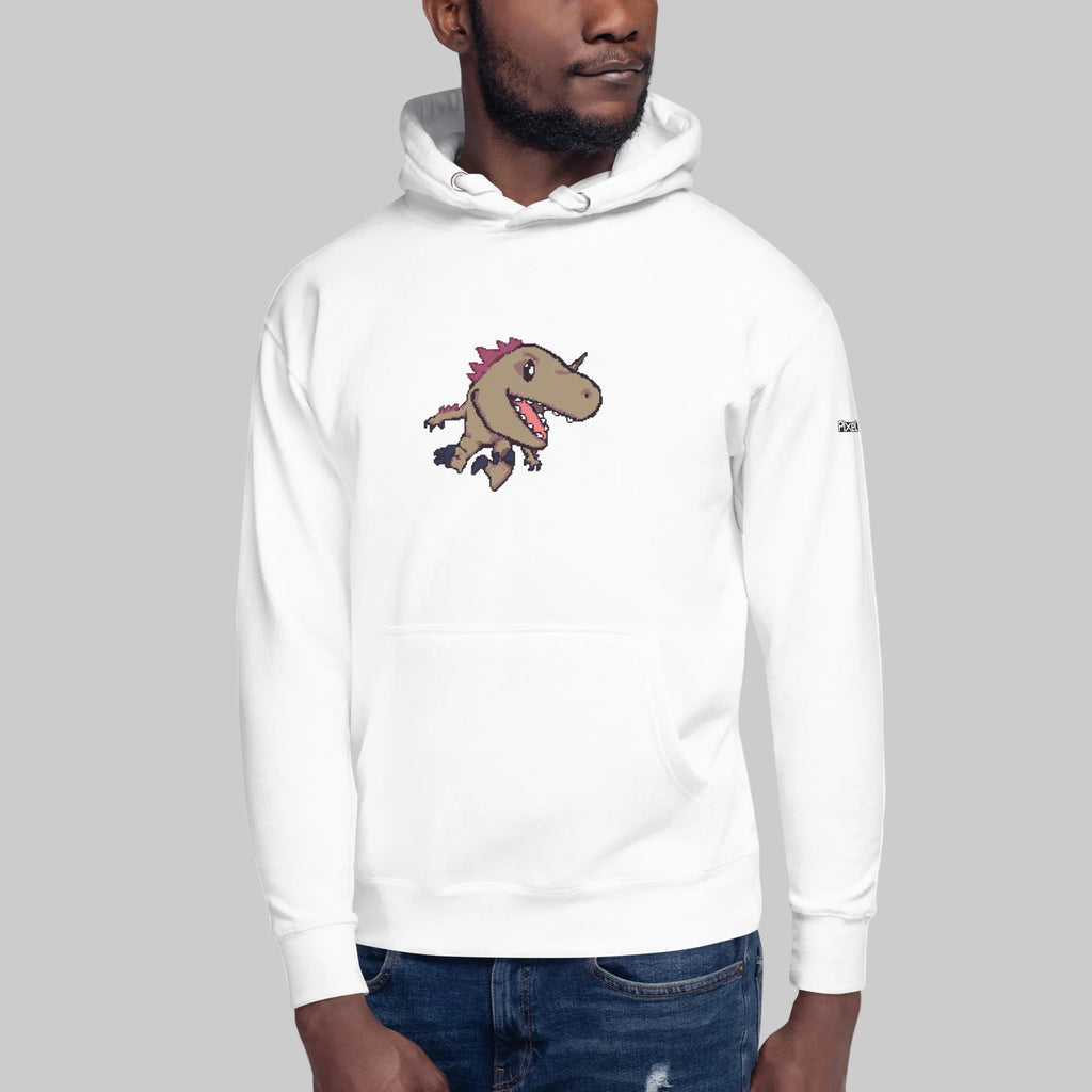 PixelTRex™ – Rap the Raptor Pixel Dinosaur Hoodie