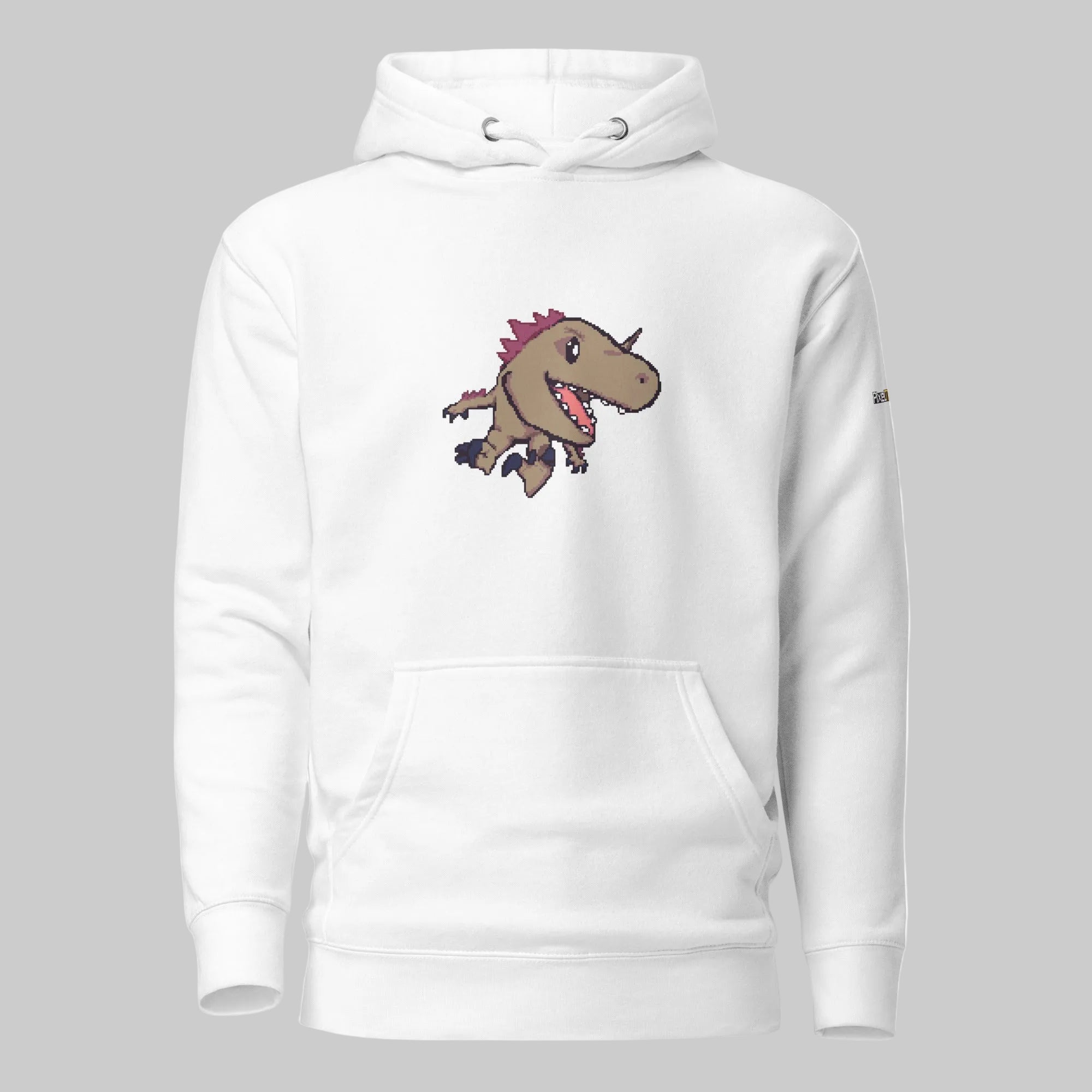PixelTRex™ – Rap the Raptor Pixel Dinosaur Hoodie