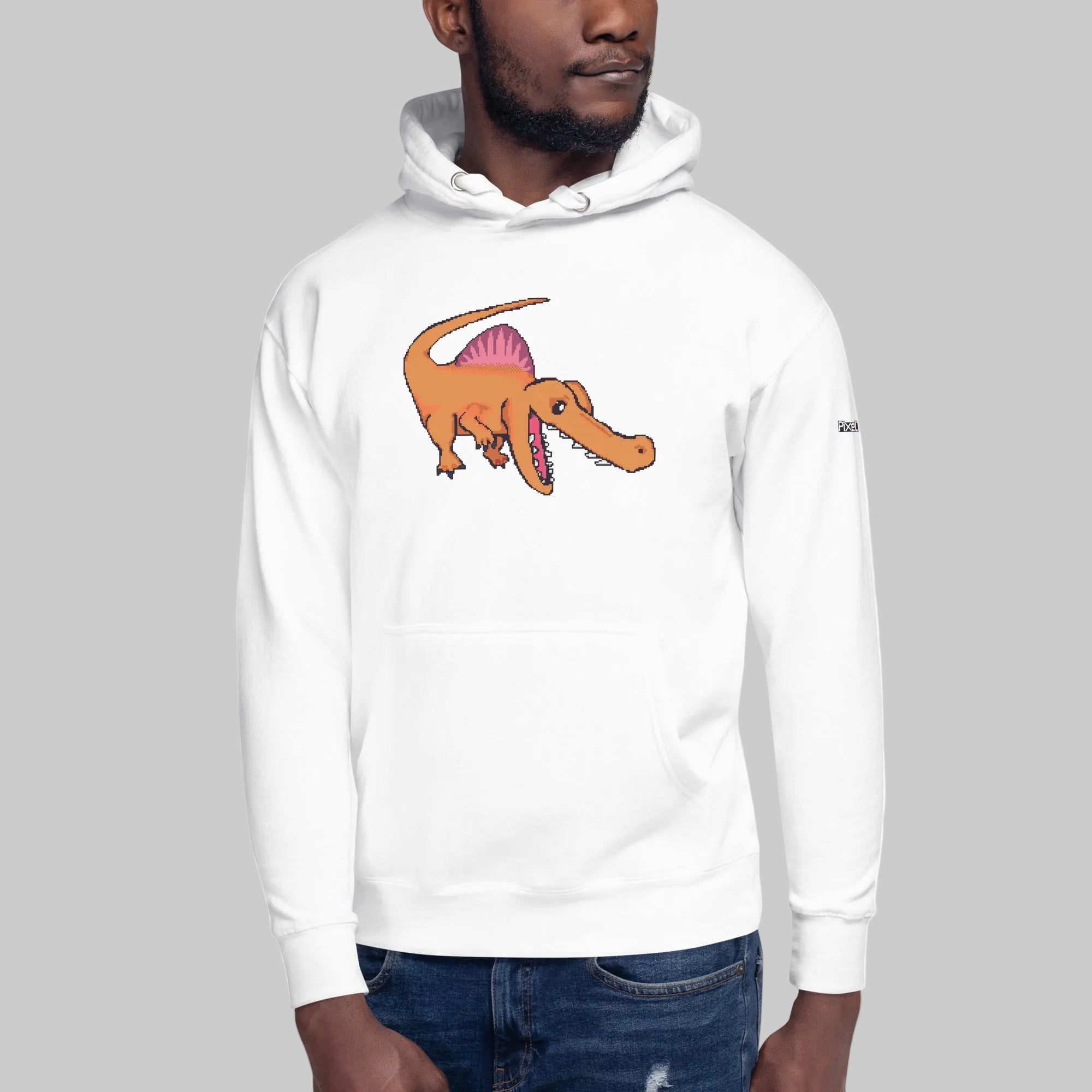 PixelTRex™ – Spino the Spinosaurus Pixel Dinosaur Hoodie