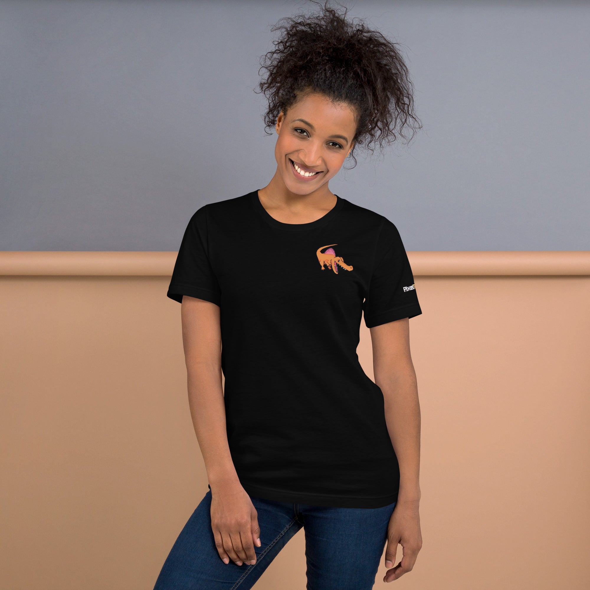 PixelTRex™ – Spino the Spinosaurus Pixel Dinosaur Pocket Tee