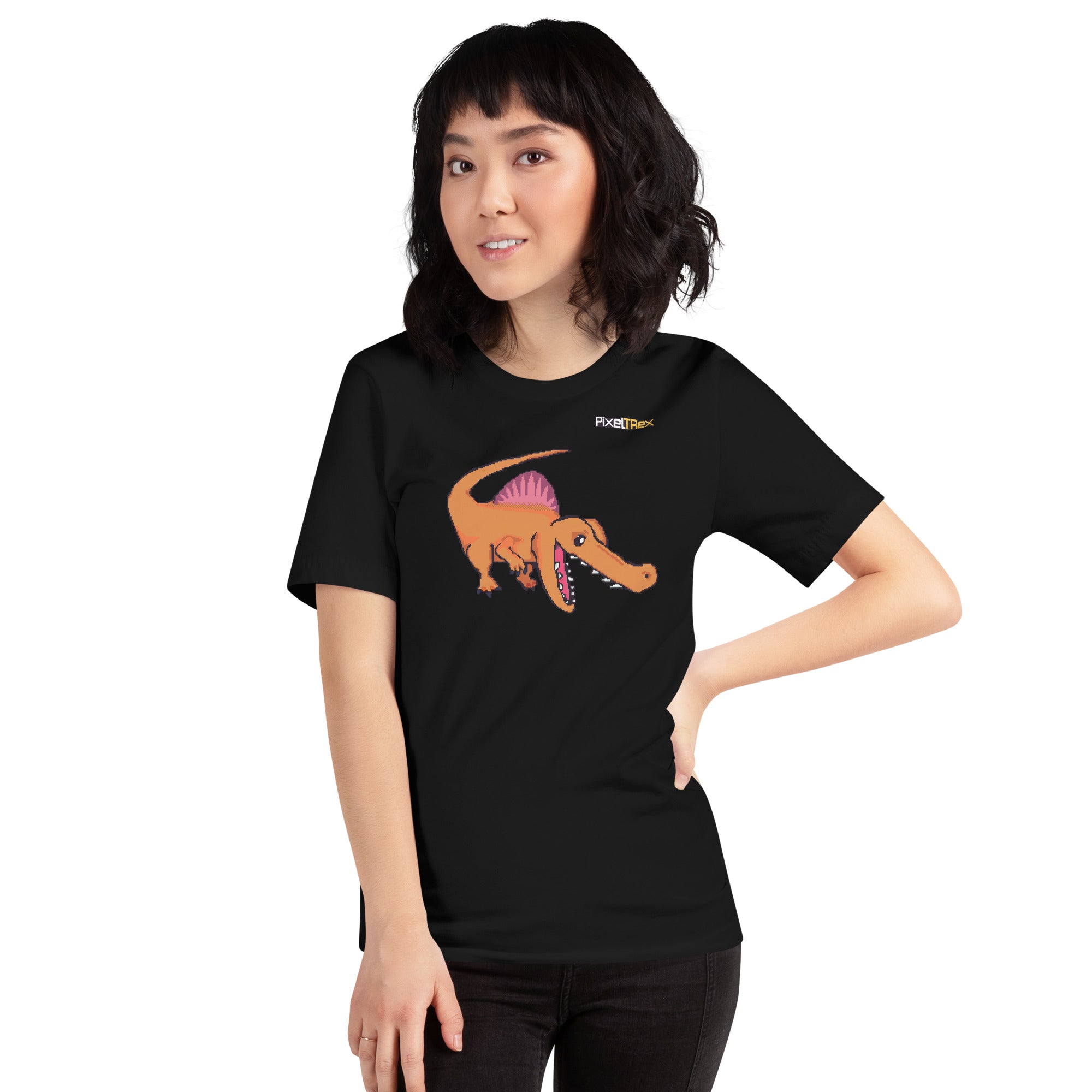 PixelTRex™ – Spino the Spinosaurus Pixel Dinosaur T-Shirt