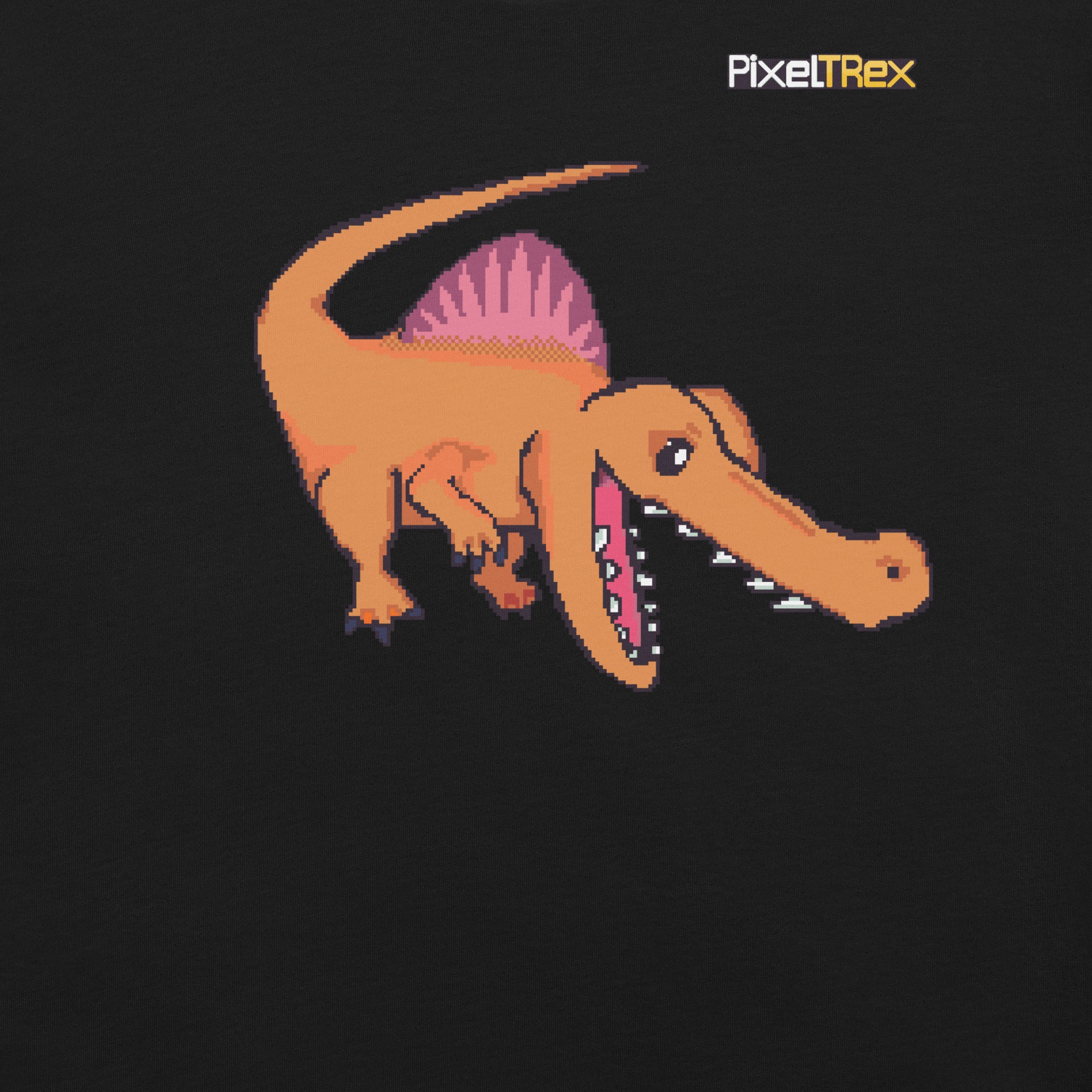 PixelTRex™ – Spino the Spinosaurus Pixel Dinosaur T-Shirt