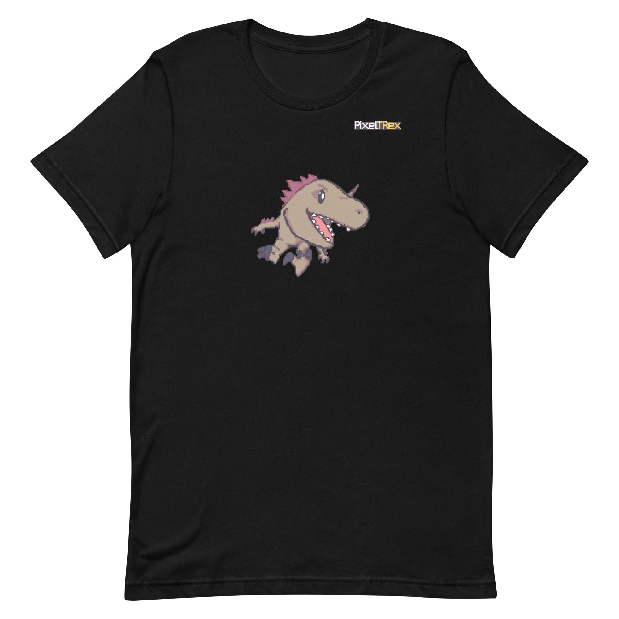 PixelTRex™ – Rap the Raptor Pixel Dinosaur T-Shirt