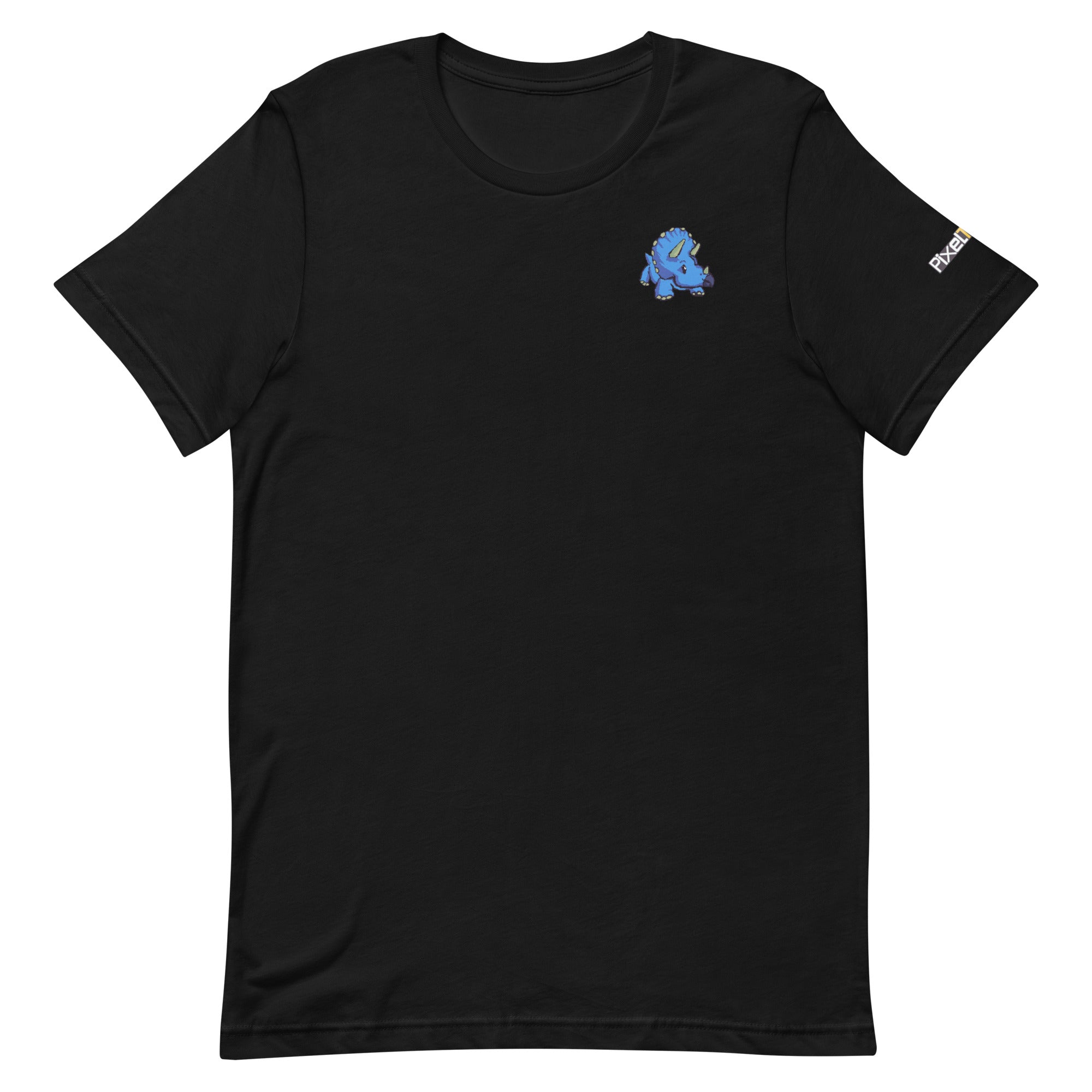 PixelTRex™ – Trike the Triceratops Pixel Dinosaur Pocket Tee