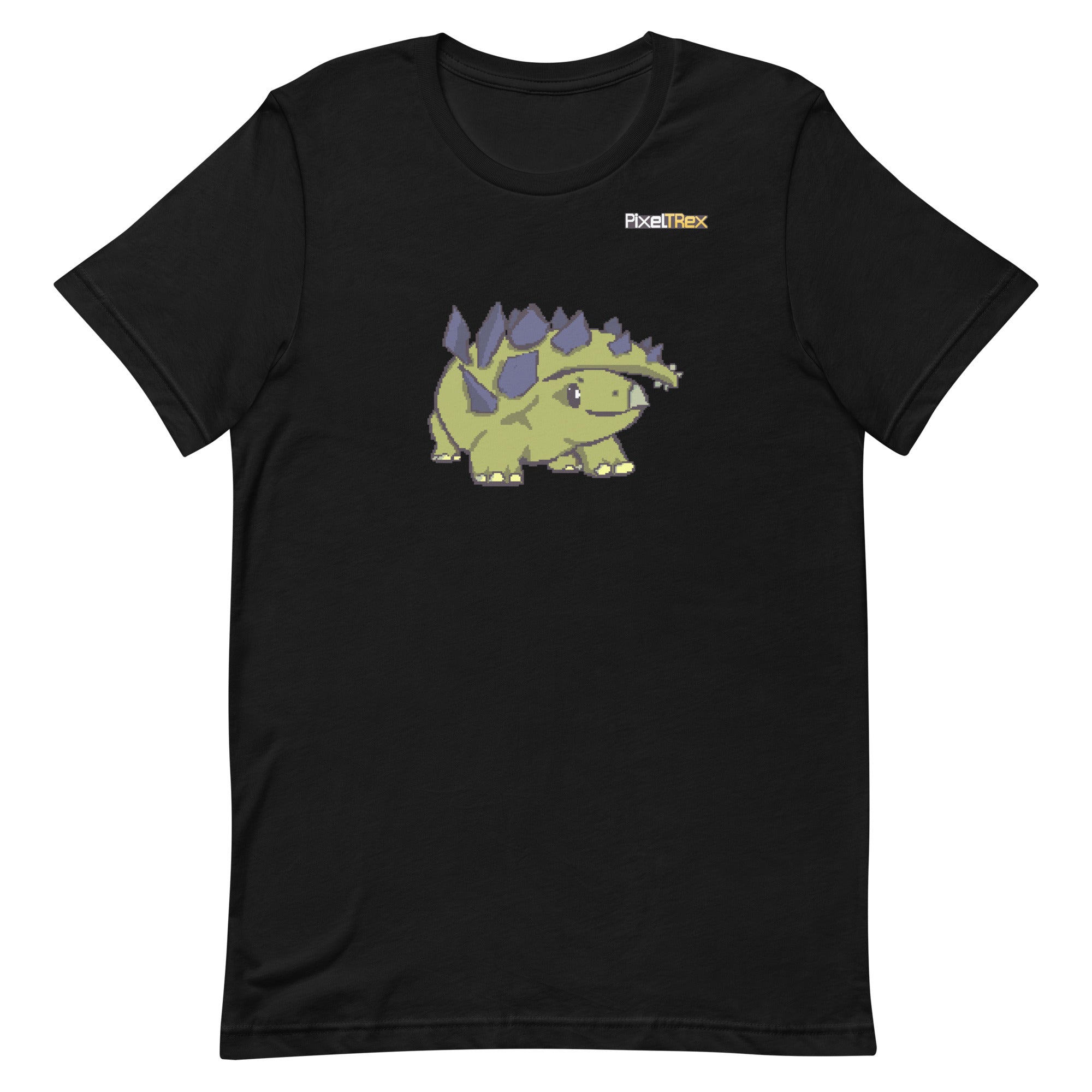 PixelTRex™ – Stego the Stegosaurus Pixel Dinosaur T-Shirt