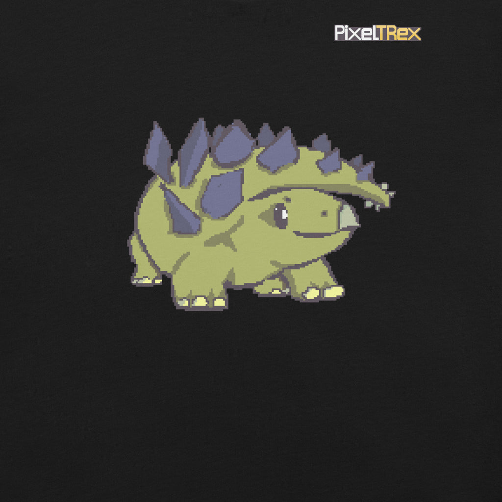 PixelTRex™ – Stego the Stegosaurus Pixel Dinosaur T-Shirt