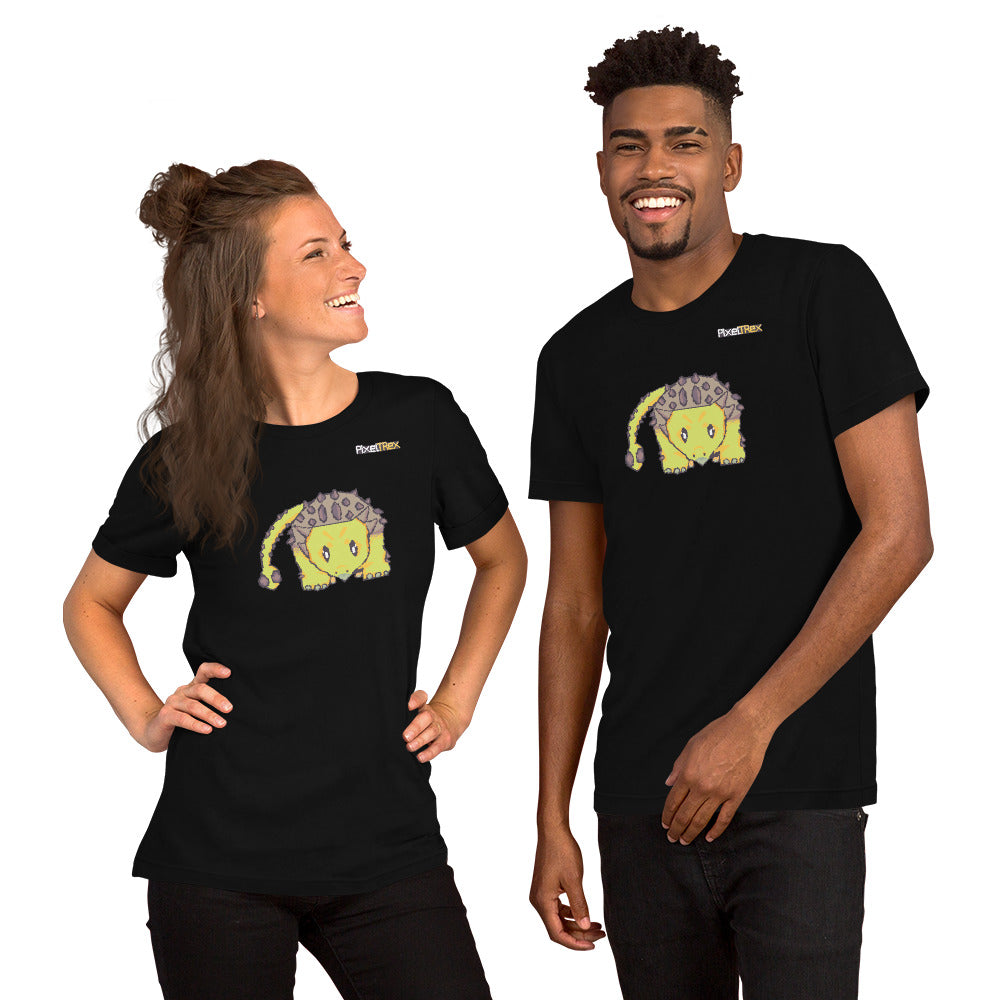 PixelTRex™ – Anky the Ankylosaurus Pixel Dinosaur T-Shirt