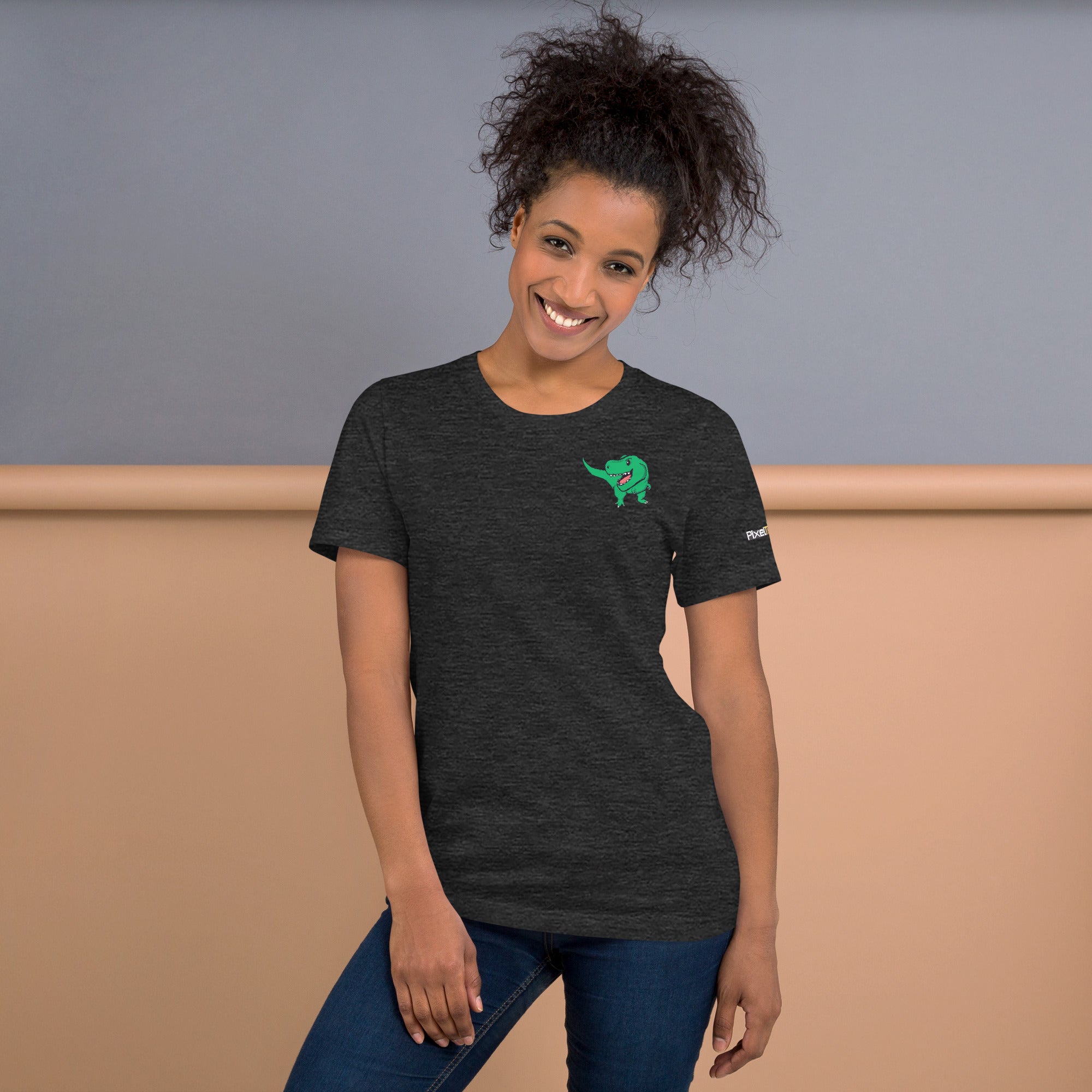 PixelTRex™ – Trex the T-Rex Pixel Dinosaur Pocket Tee