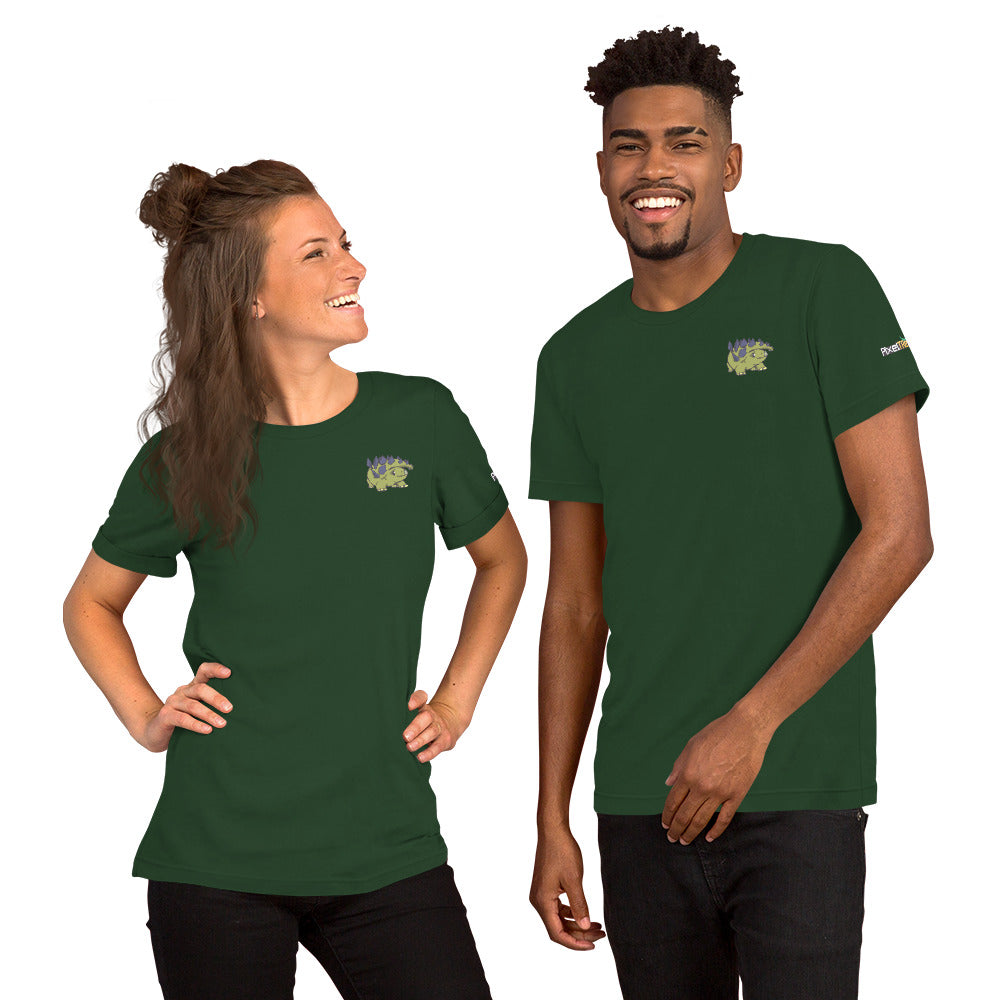 PixelTRex™ – Stego the Stegosaurus Pixel Dinosaur Pocket Tee
