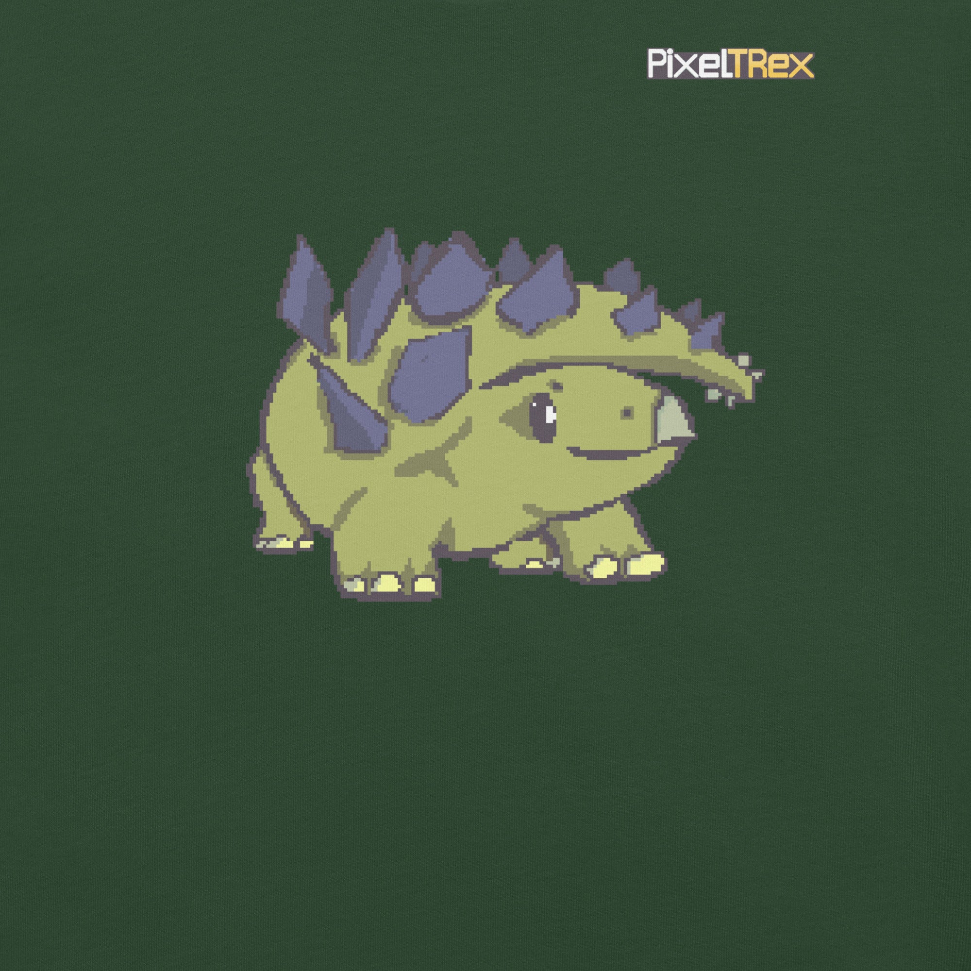 PixelTRex™ – Stego the Stegosaurus Pixel Dinosaur T-Shirt