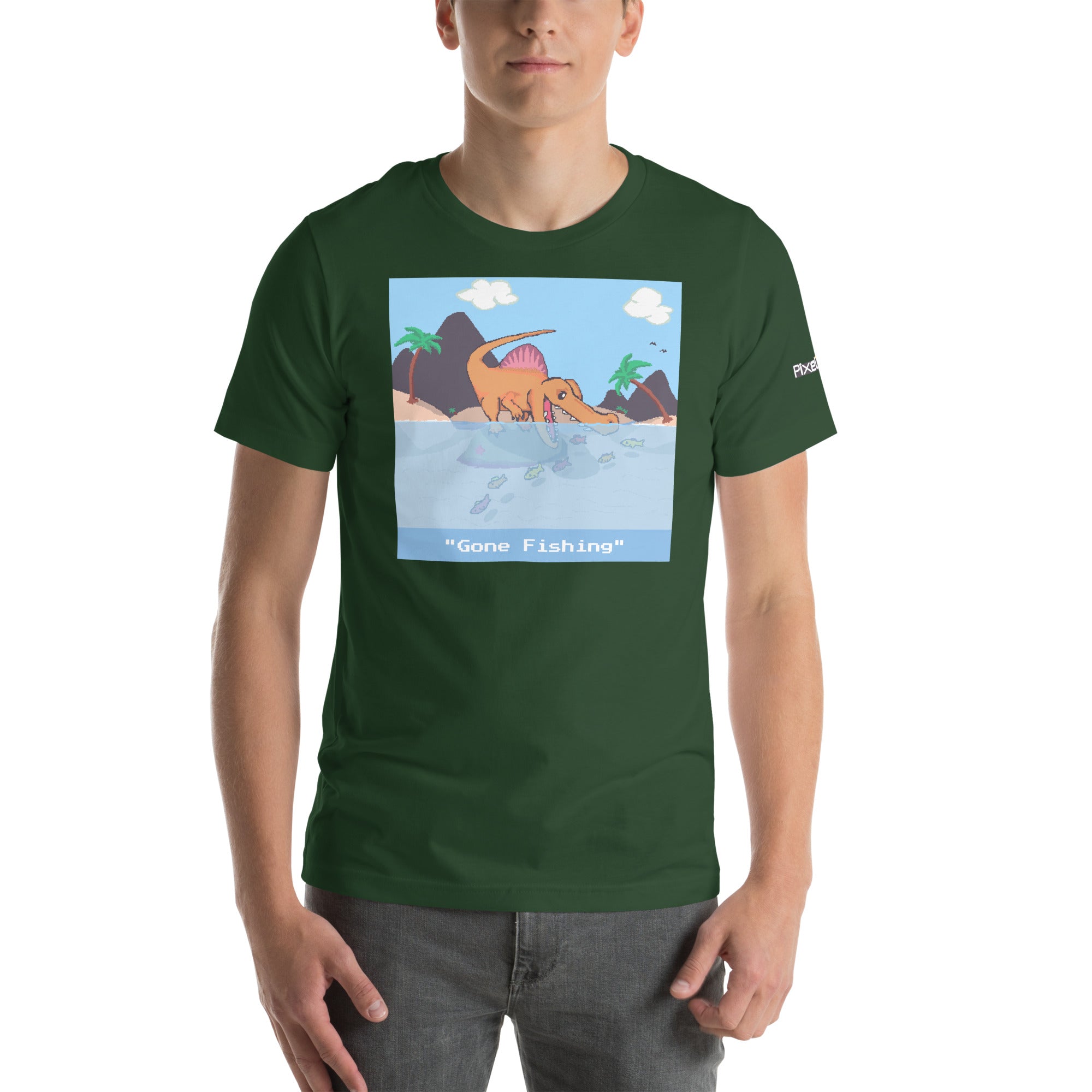 PixelTRex™ – Spino “Gone Fishing” T-Shirt